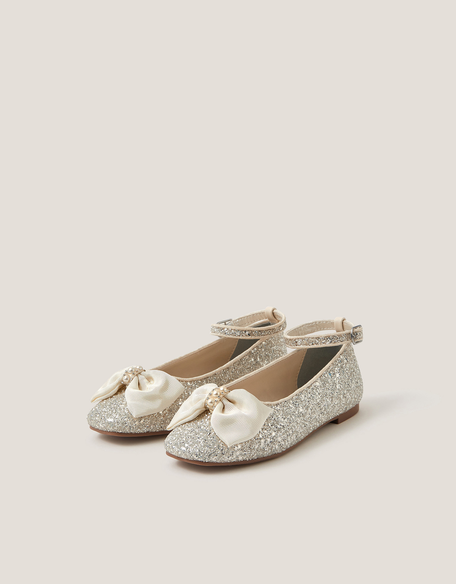 Monsoon Bow Glitter Ballet Flats