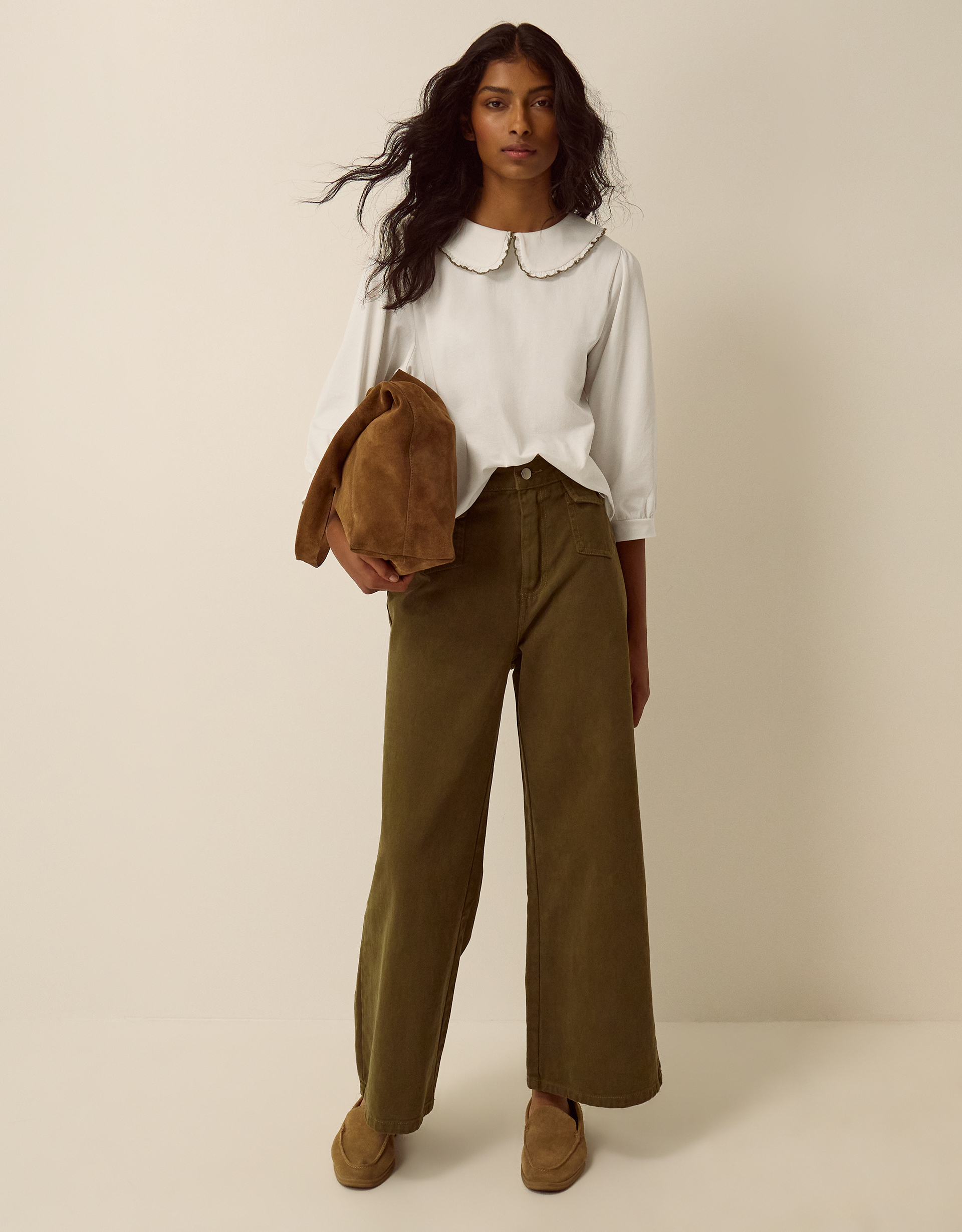 Monsoon Caris Collar Jersey Top, view 5