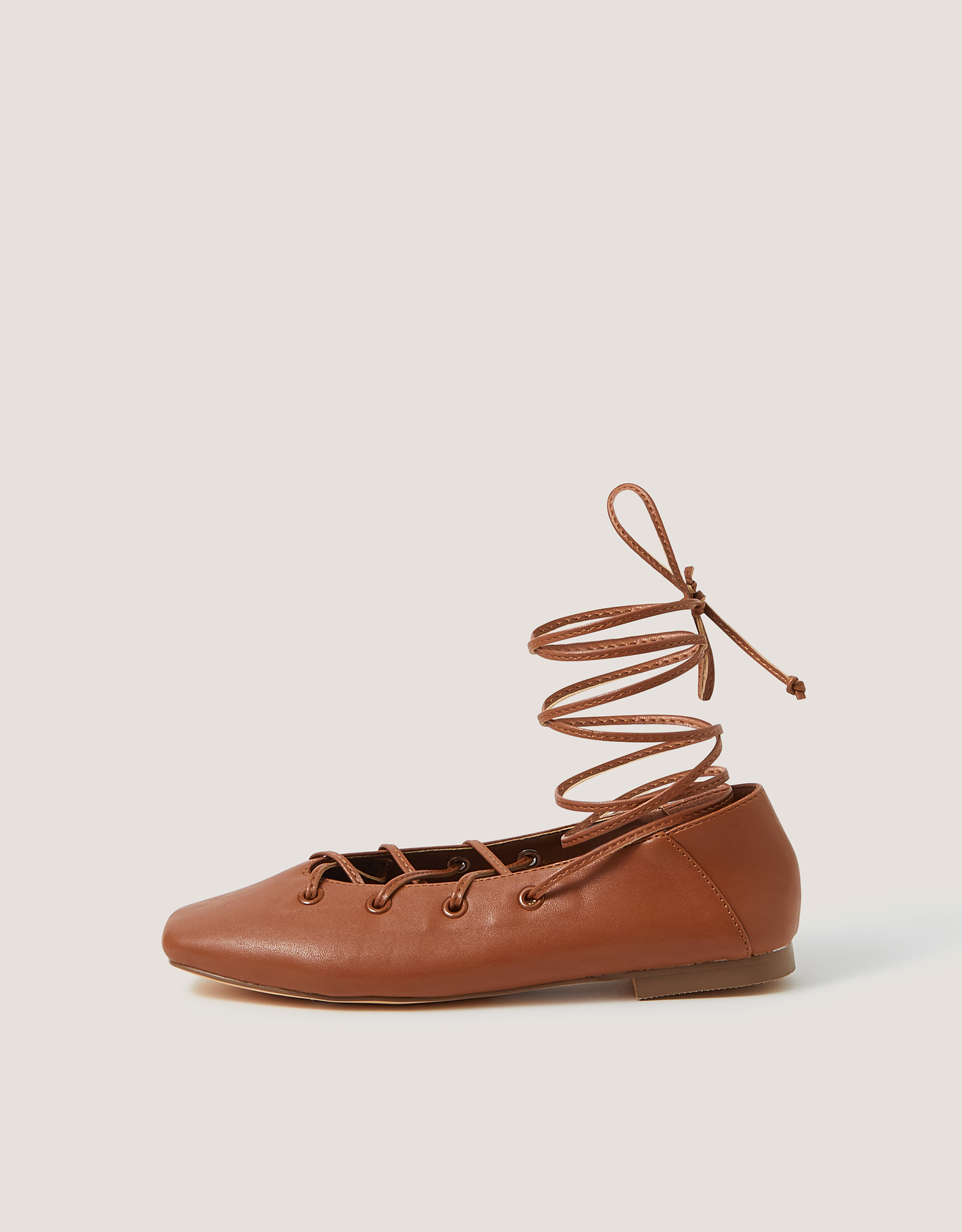 Monsoon Grace Ghillie Flats in Tan