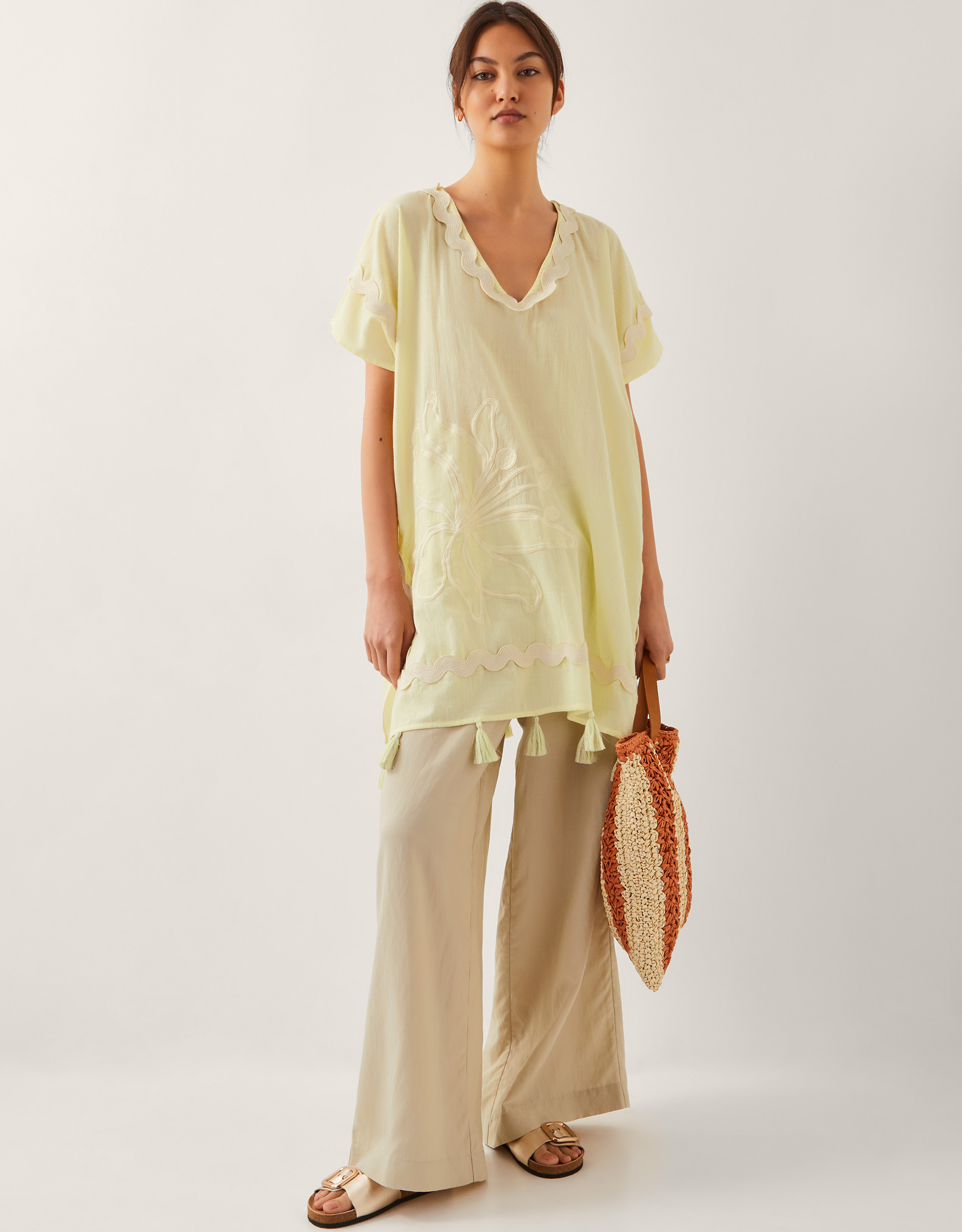 Monsoon Suzie Tassel Kaftan Cover Up