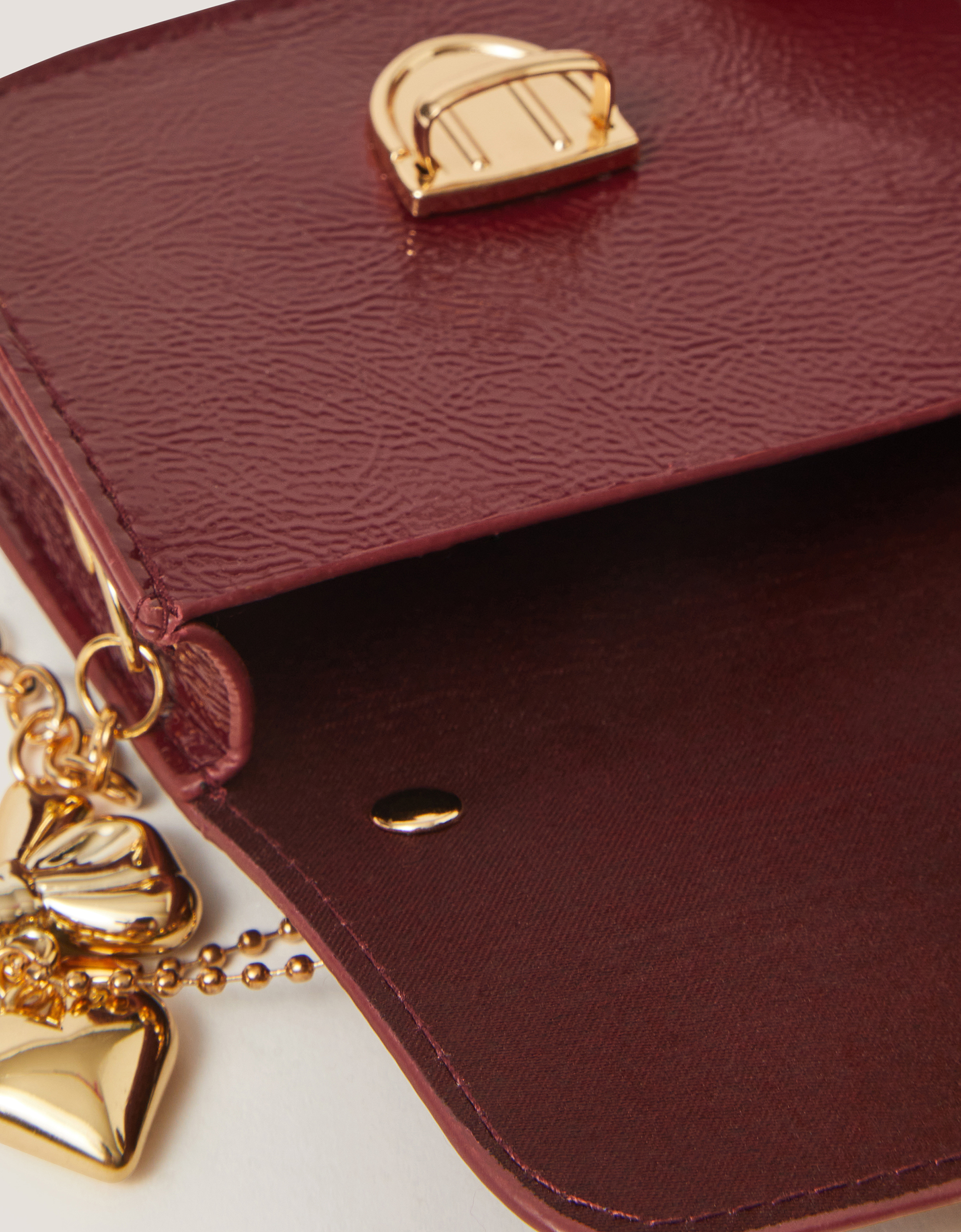 Monsoon Mini Patent Satchel Bag, view 4