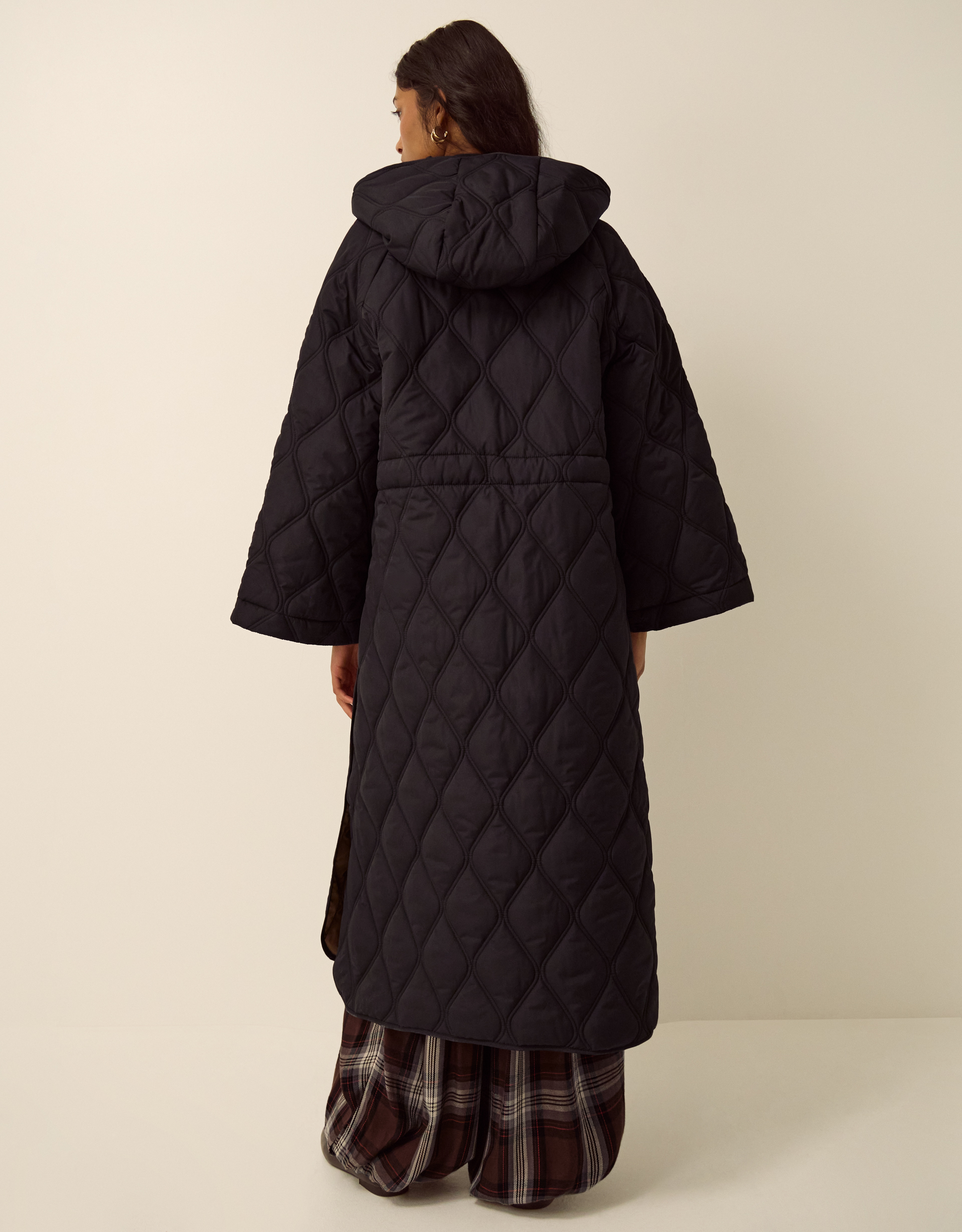 Monsoon Andi Quilted Longline Coat, view 3