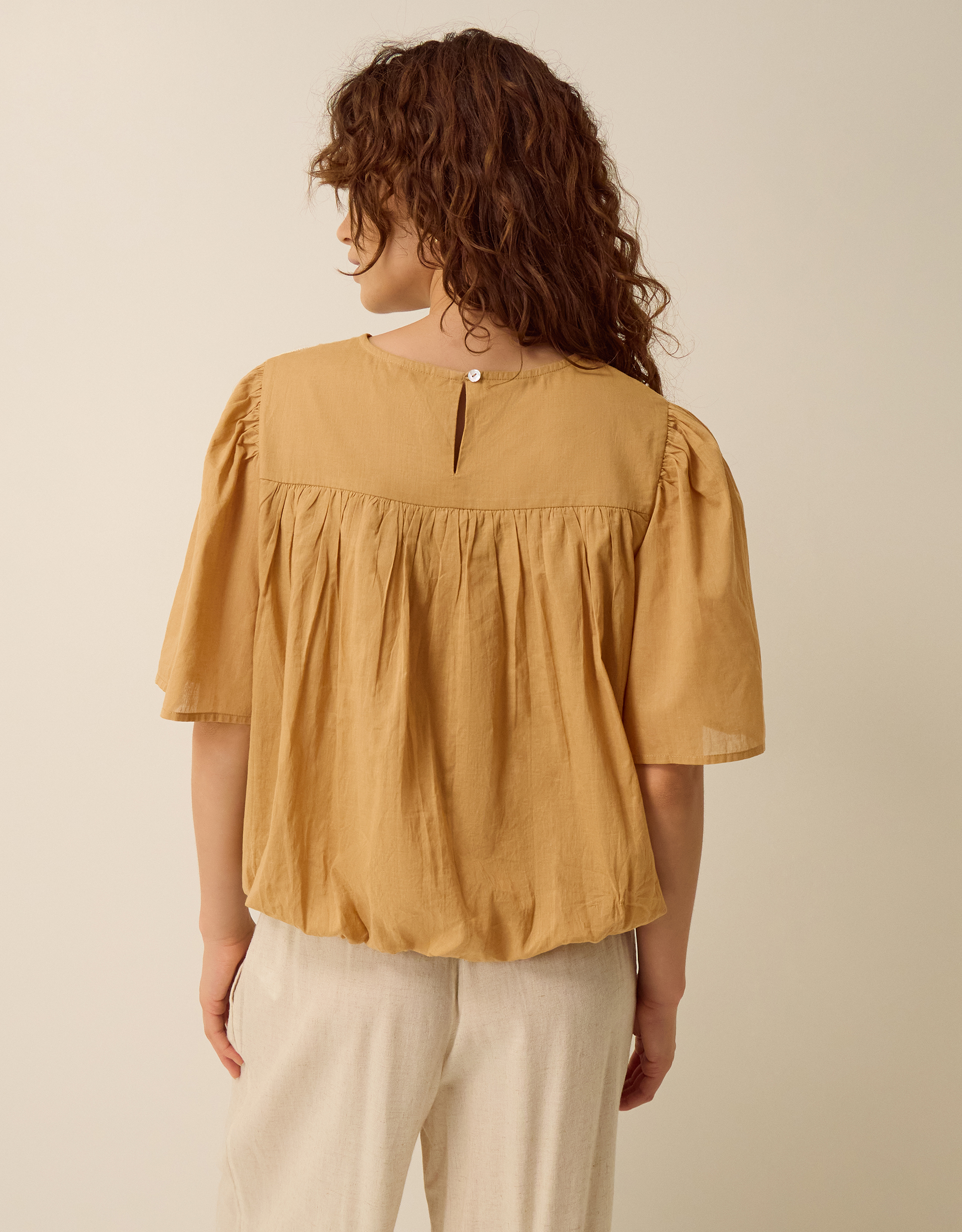 Monsoon Delta Embroidered Bubble Hem Top, view 3
