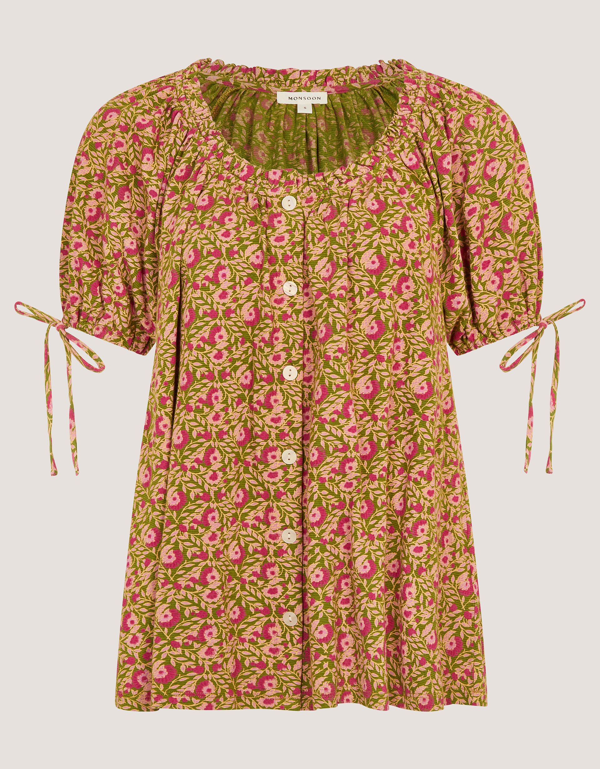 Monsoon Harlowe Print Jersey Top, view 5