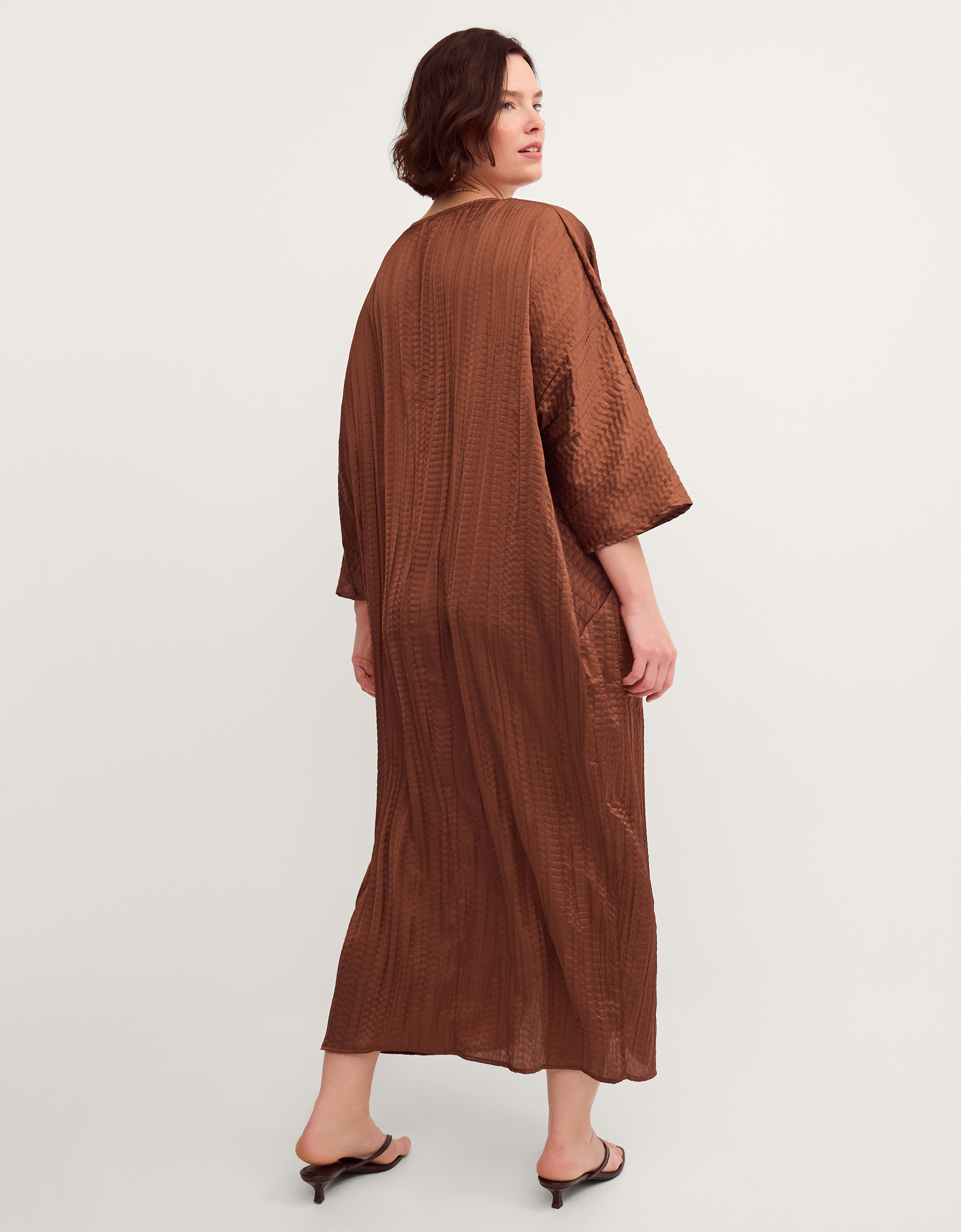 Monsoon Callie Thorpe x Monsoon Twist Textured Kaftan Dress, view 3