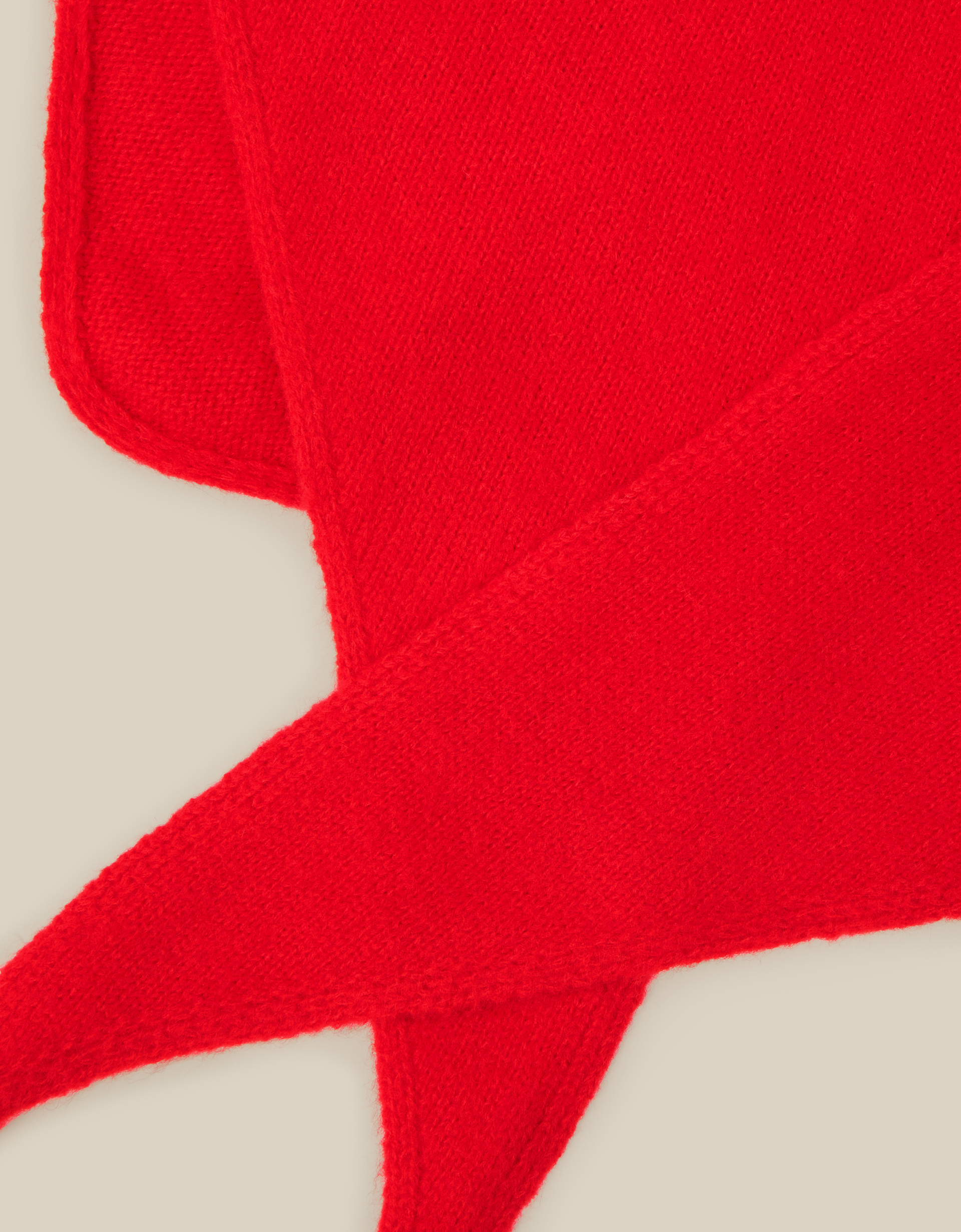 Monsoon Fae Knitted Triangle Scarf in Red, view 3