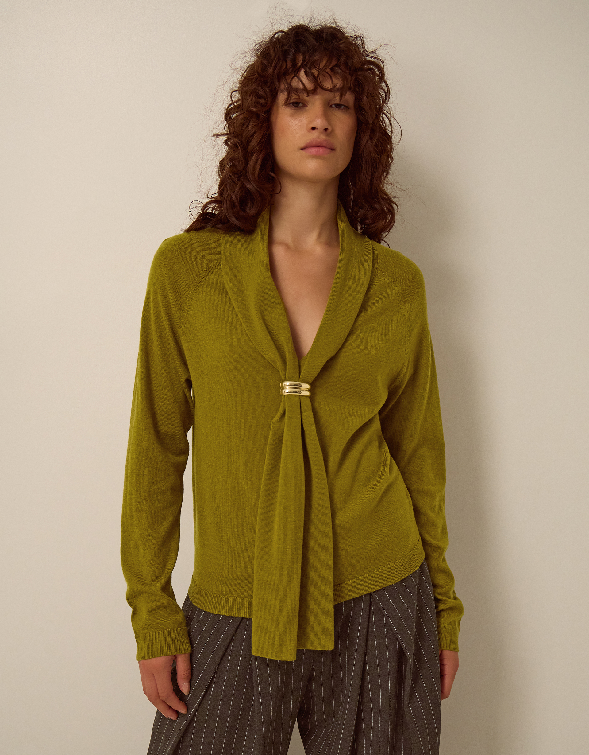 Monsoon Tilly Neck Tie Jumper