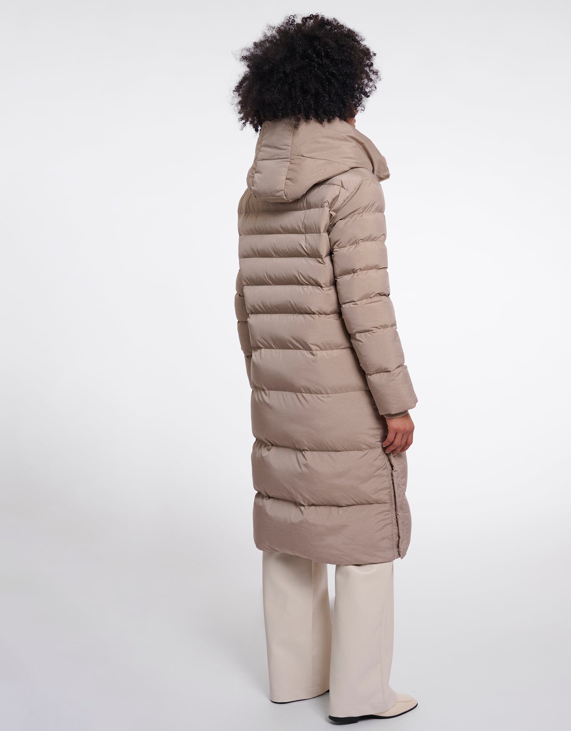 Monsoon Rino & Pelle Hudson Long Padded Coat in Camel, view 2