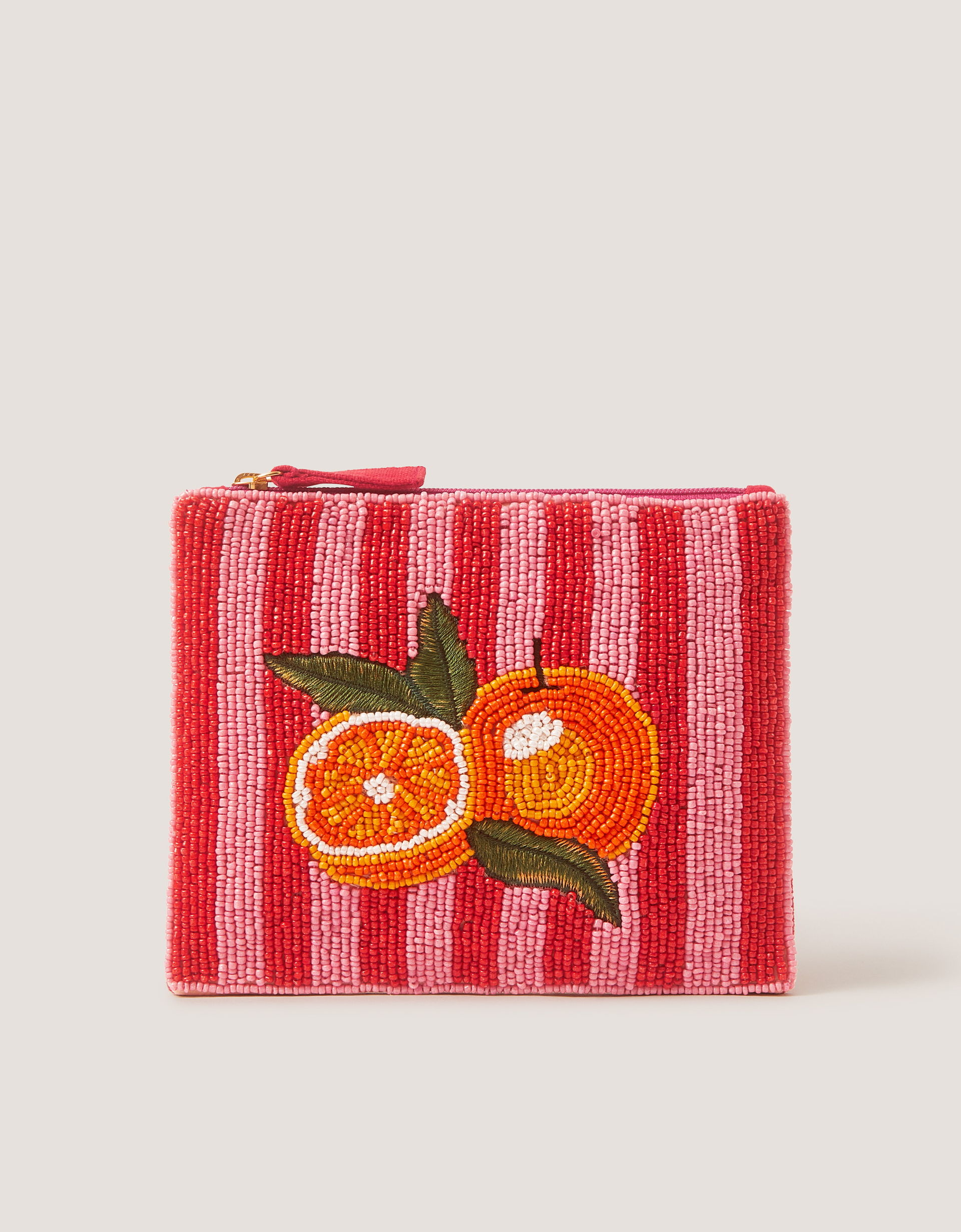 Monsoon Orange Beaded Pouch