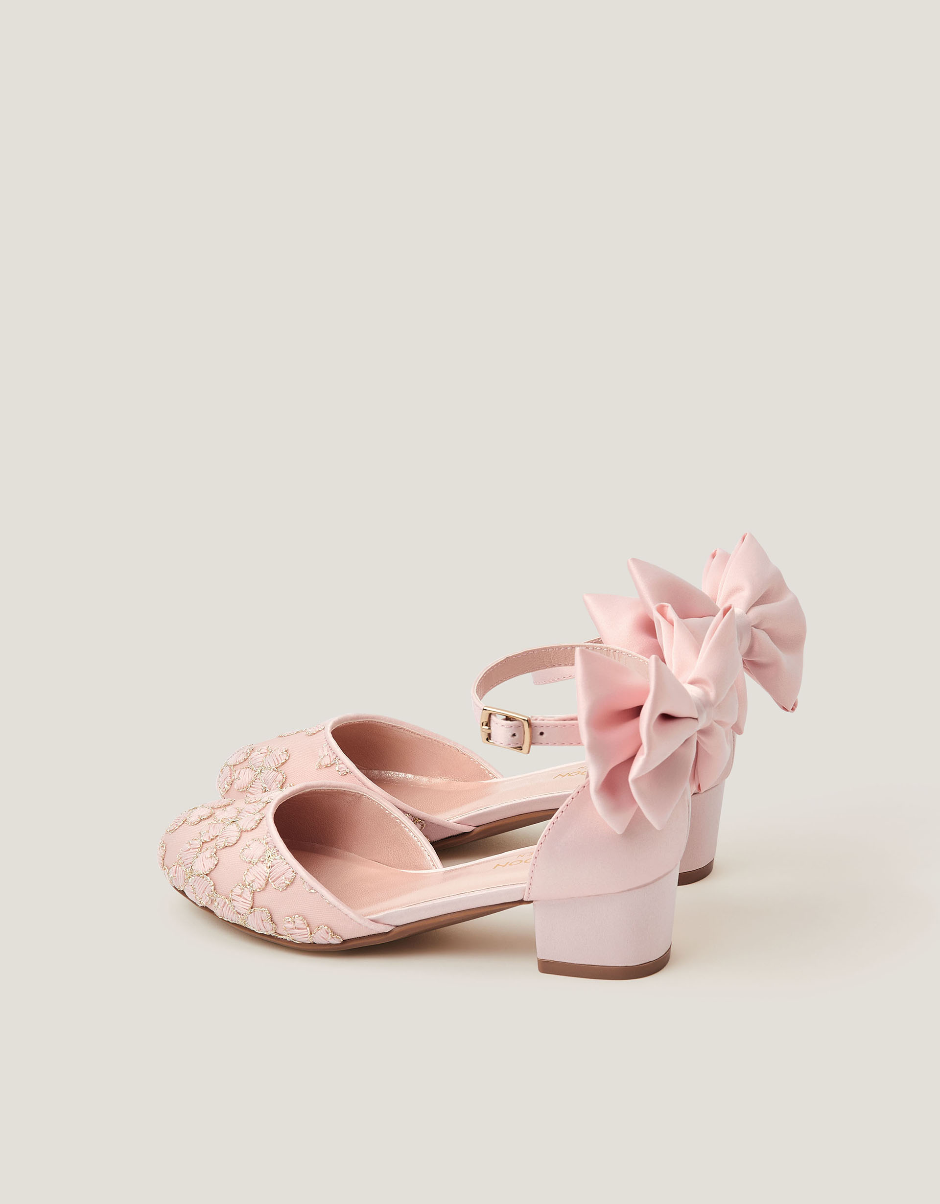 Monsoon Sara Closed-Toe Embroidered Flower Heels, view 3