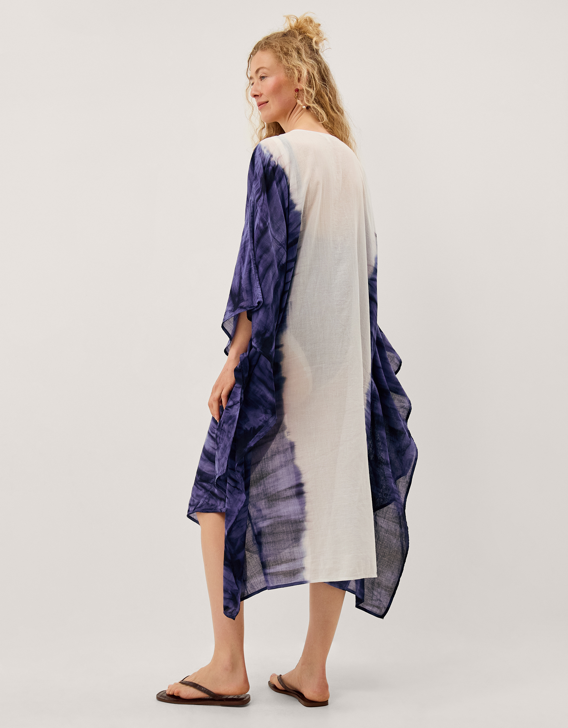 Monsoon Elise Embellished Dip Dye Midi Kaftan, view 3