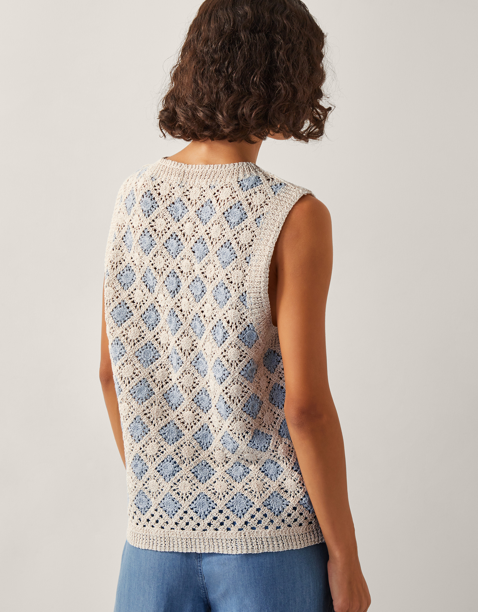 Monsoon Ray Crochet Tank Top, view 3