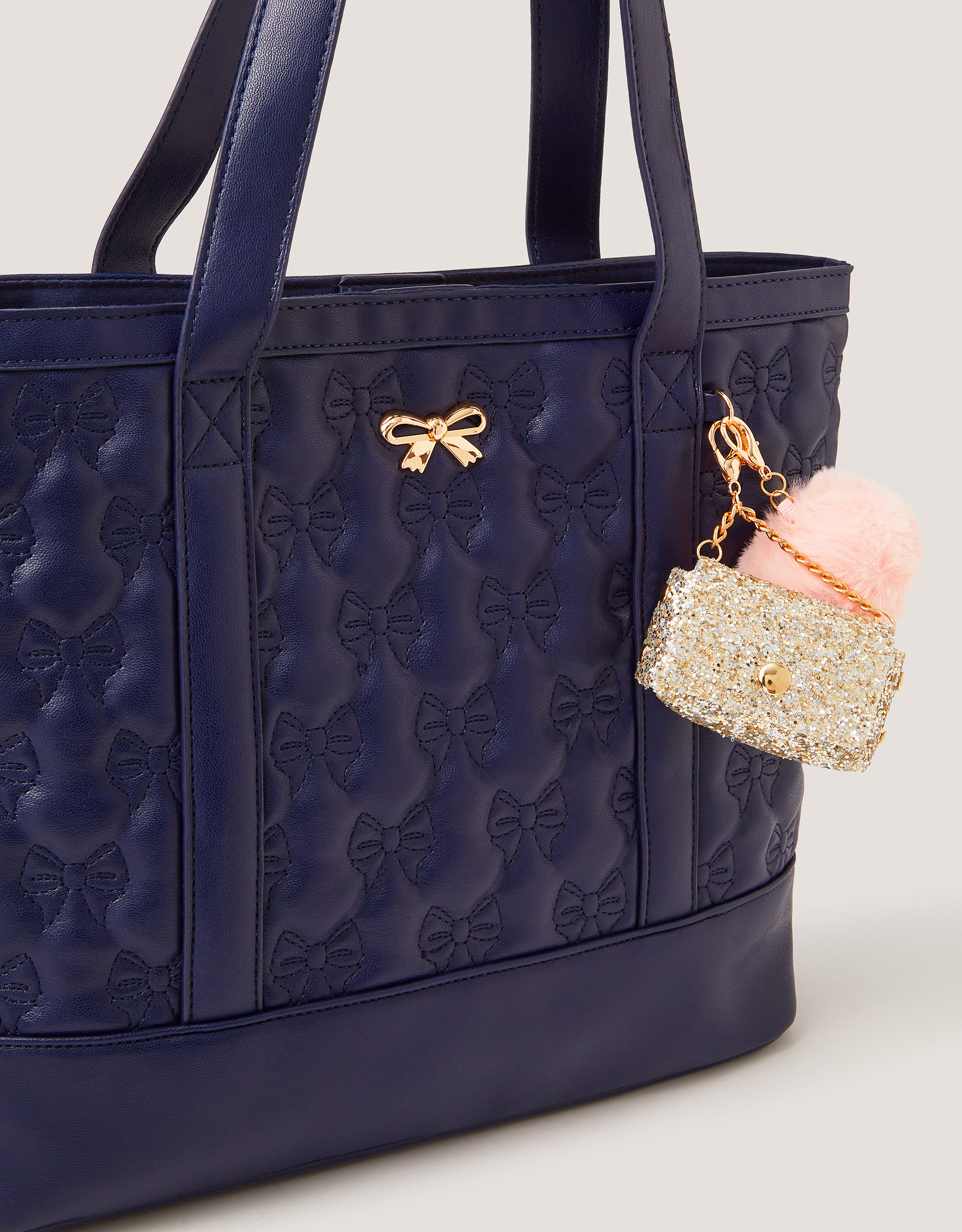 Monsoon Bow Quilted School Tote Bag, view 4