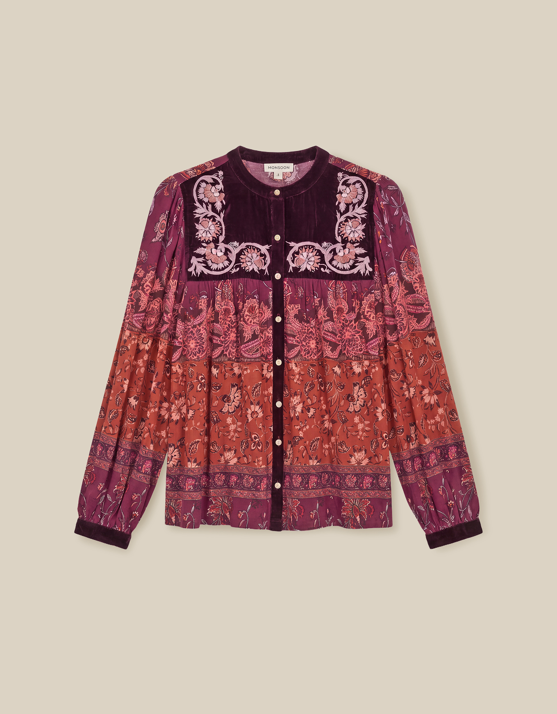 Monsoon Hunter Floral Print Jersey Shirt, view 5