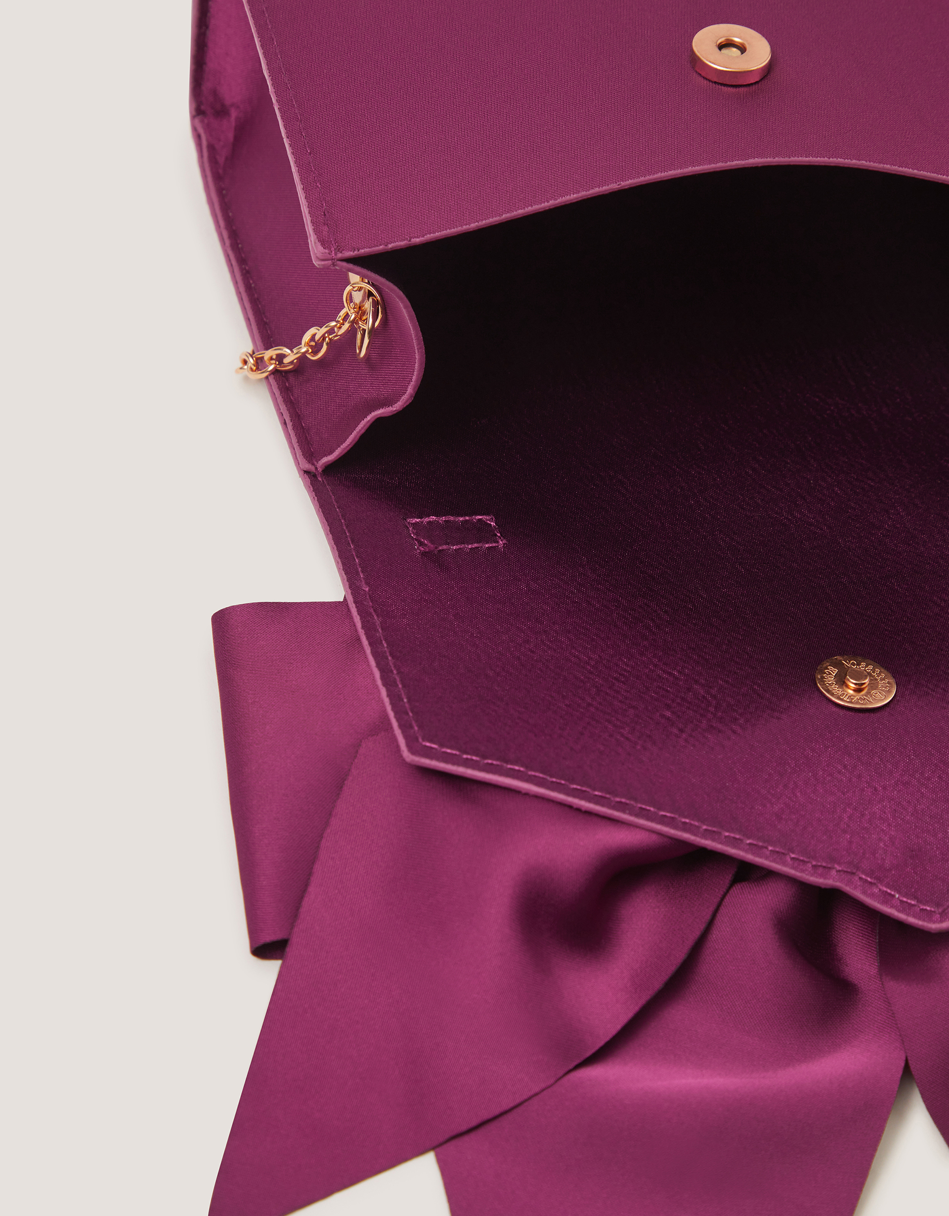 Monsoon Satin Bow Bag in Red, view 3