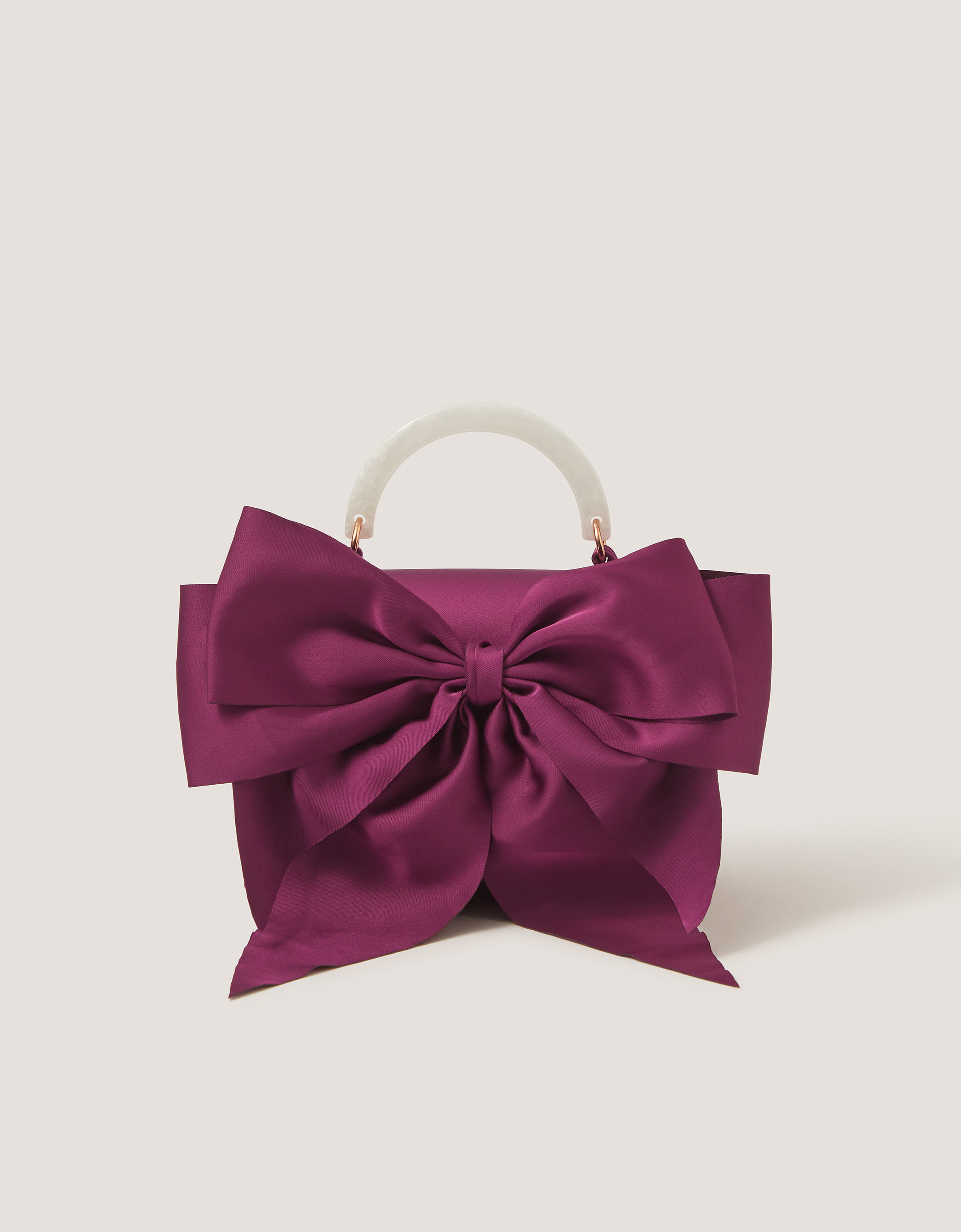 Monsoon Satin Bow Bag in Red