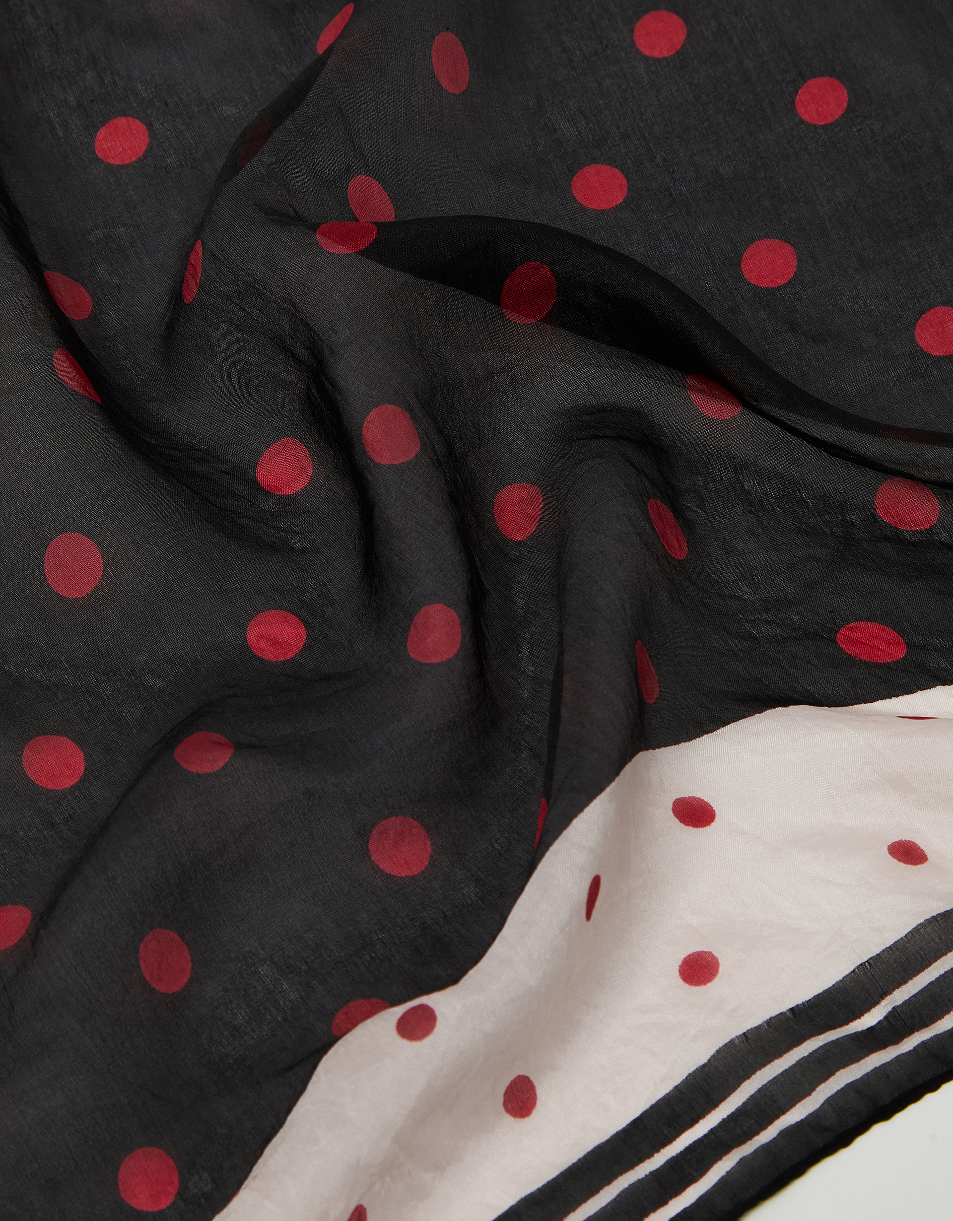 Monsoon Penny Polka Dot Square Silk Scarf, view 2