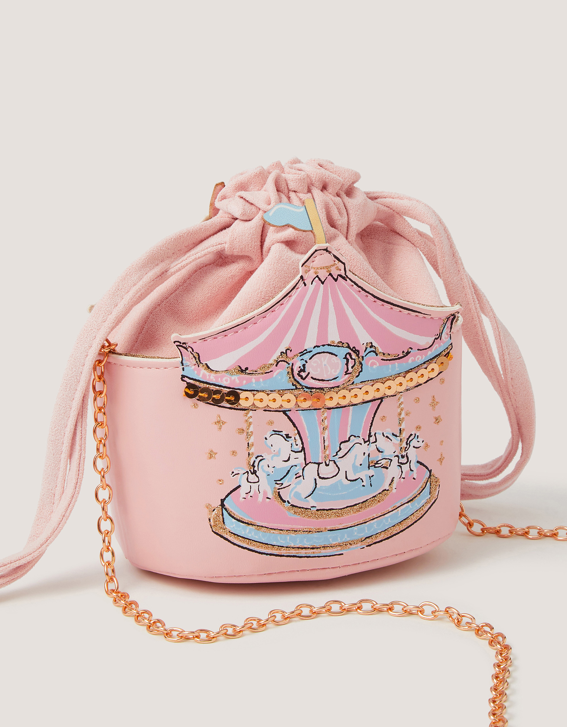 Monsoon Carousel Print Drawstring Crossbody Bag, view 4