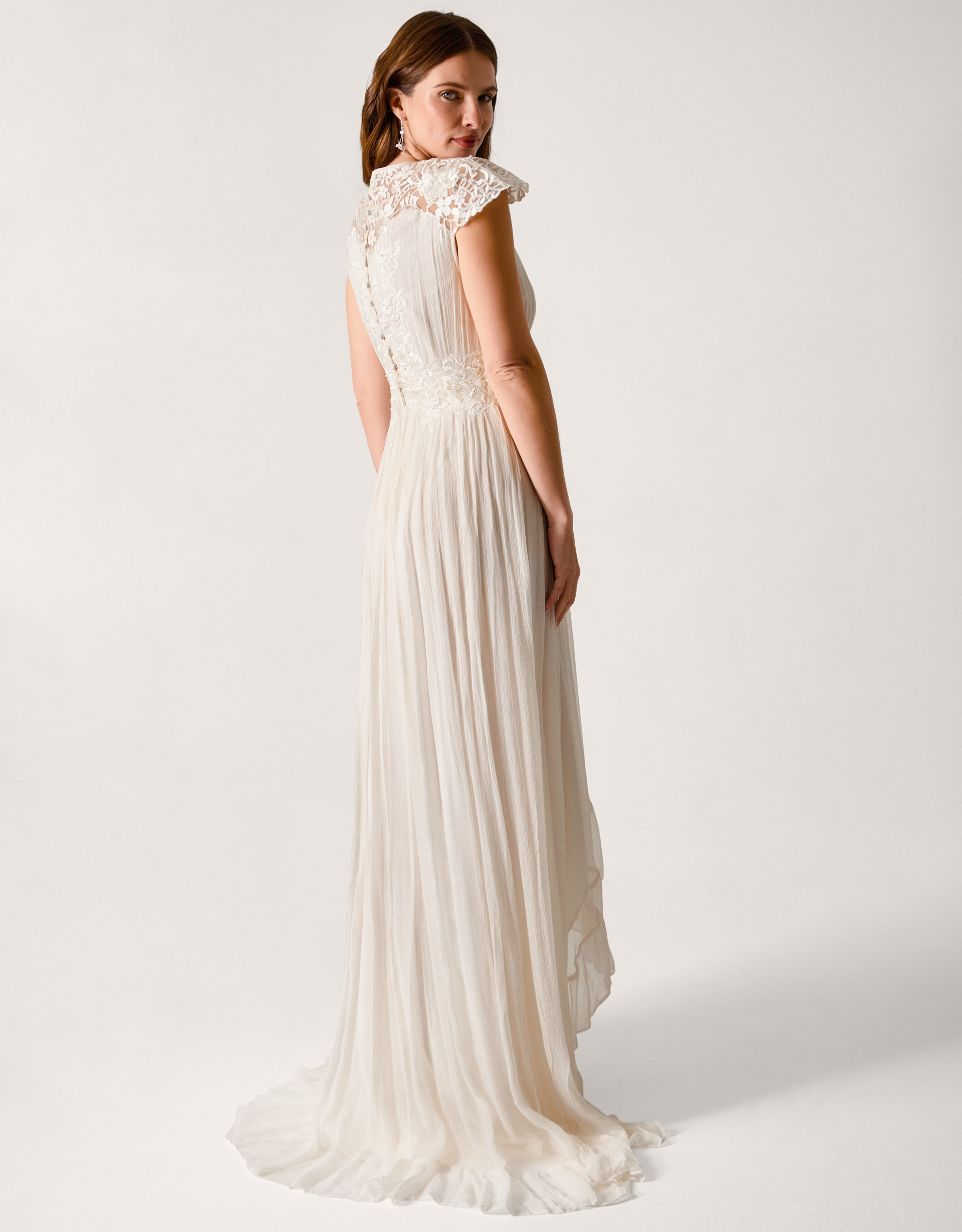 Monsoon Arwen Embroidered Lace Wedding Dress, view 3