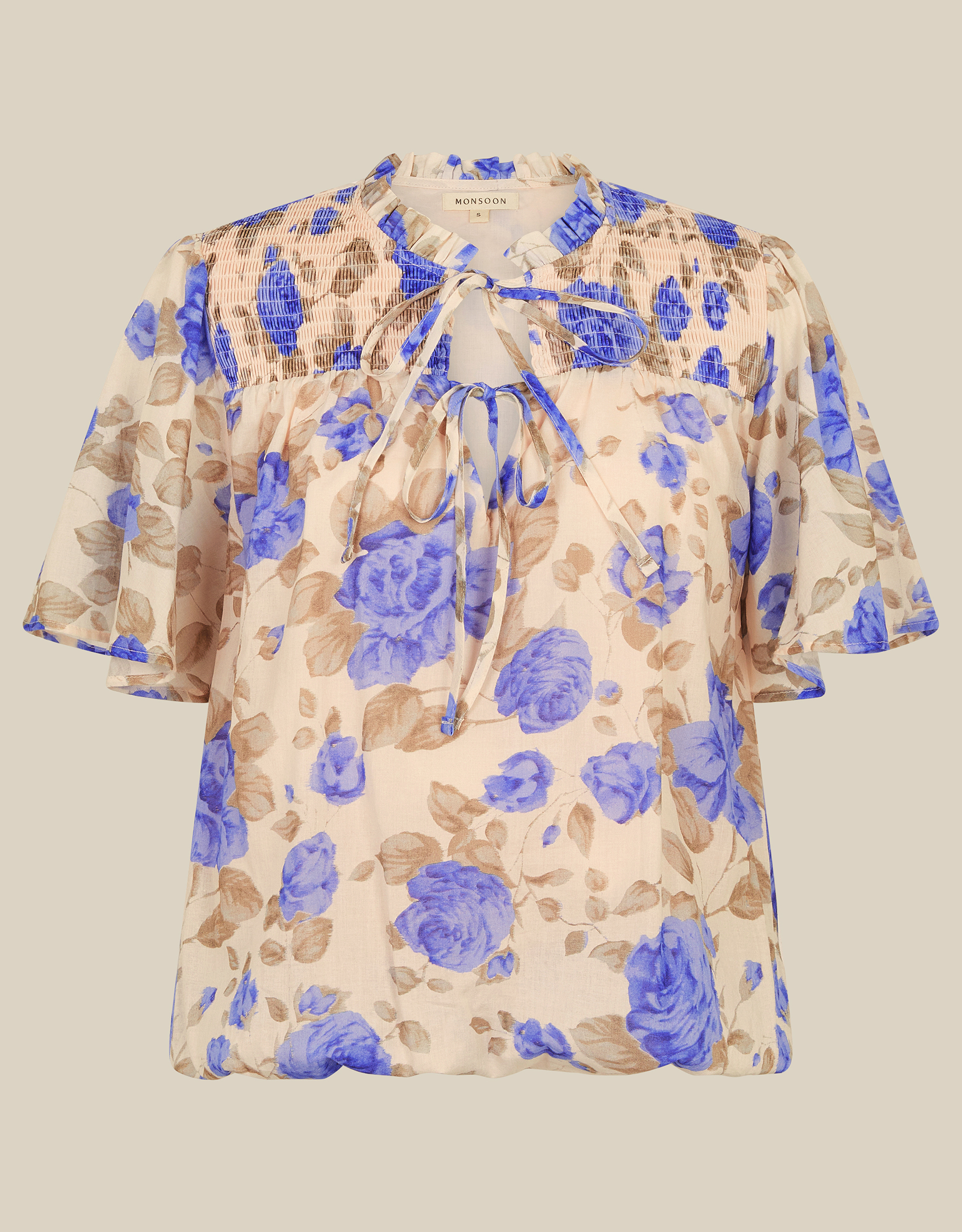 Monsoon Lori Floral Bubble Hem Blouse, view 5