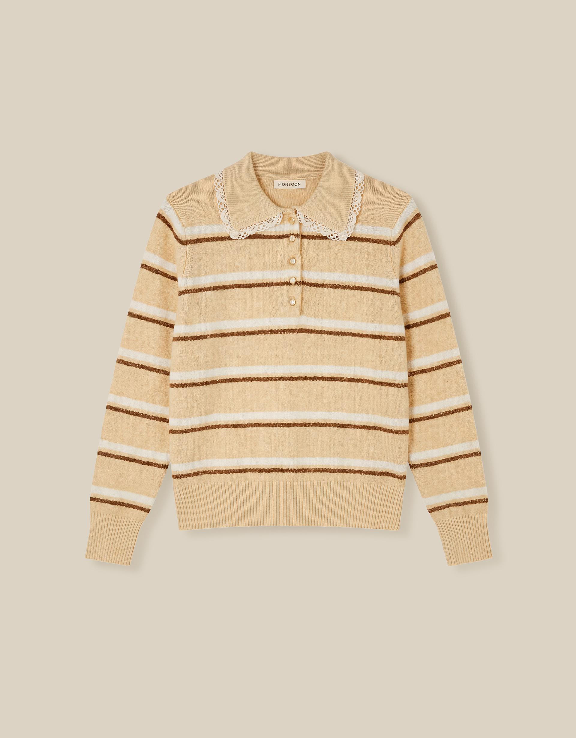 Monsoon Sutton Stripe Jumper, view 5