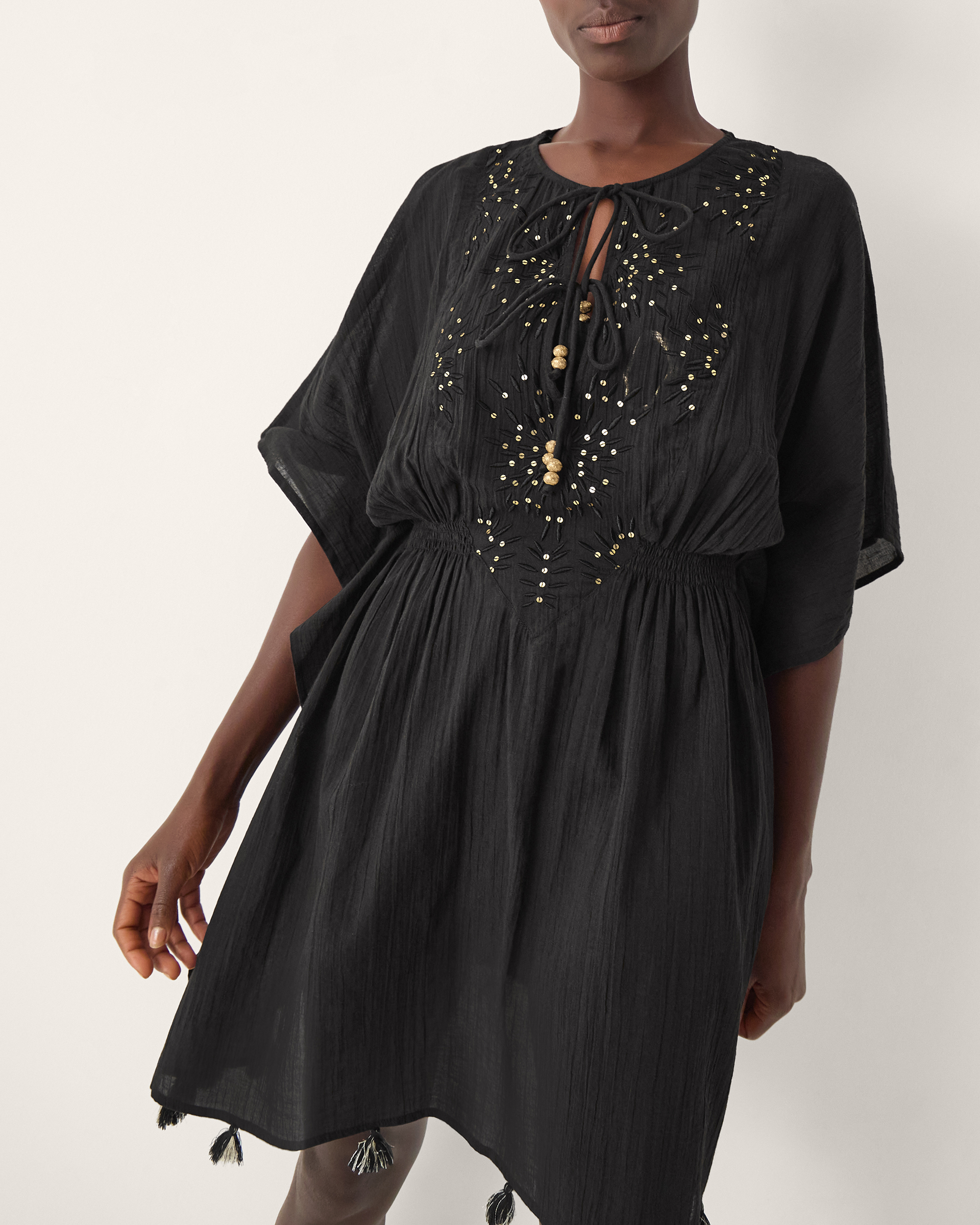 Monsoon Jada Embellished Mini Kaftan, view 4