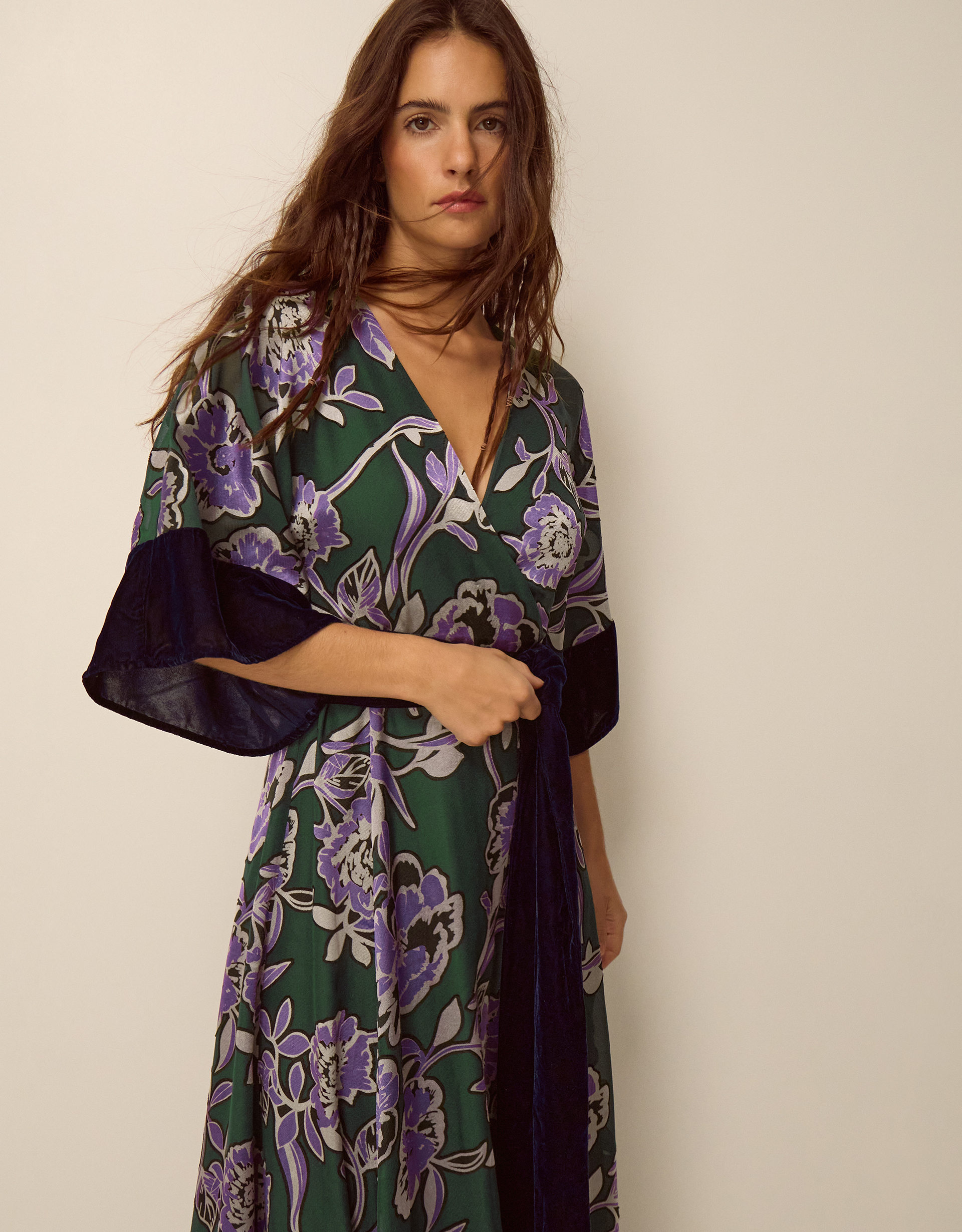 Monsoon Willow Floral Print Midi Dress, view 2