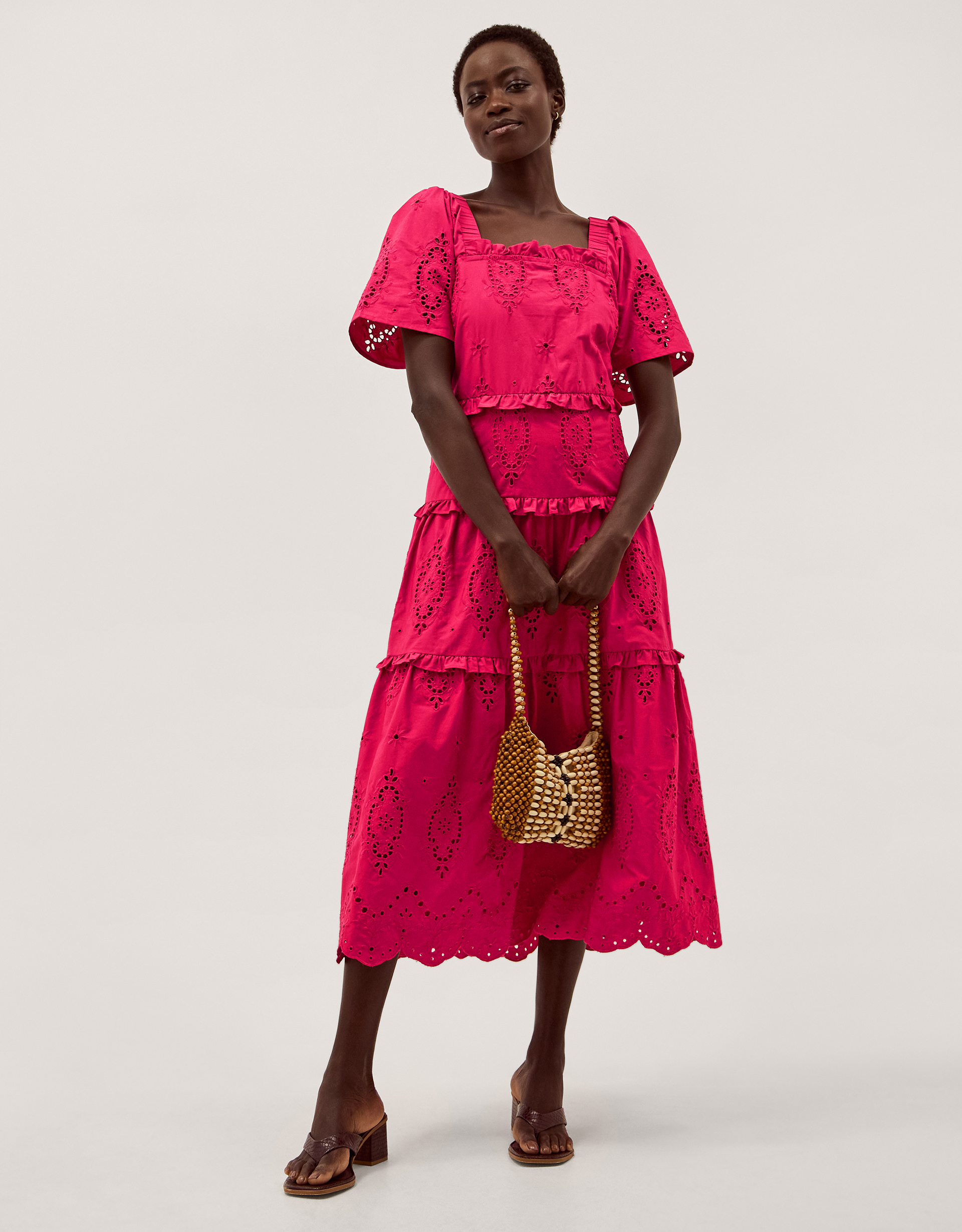 Monsoon Brooke Cutwork Midi Dress