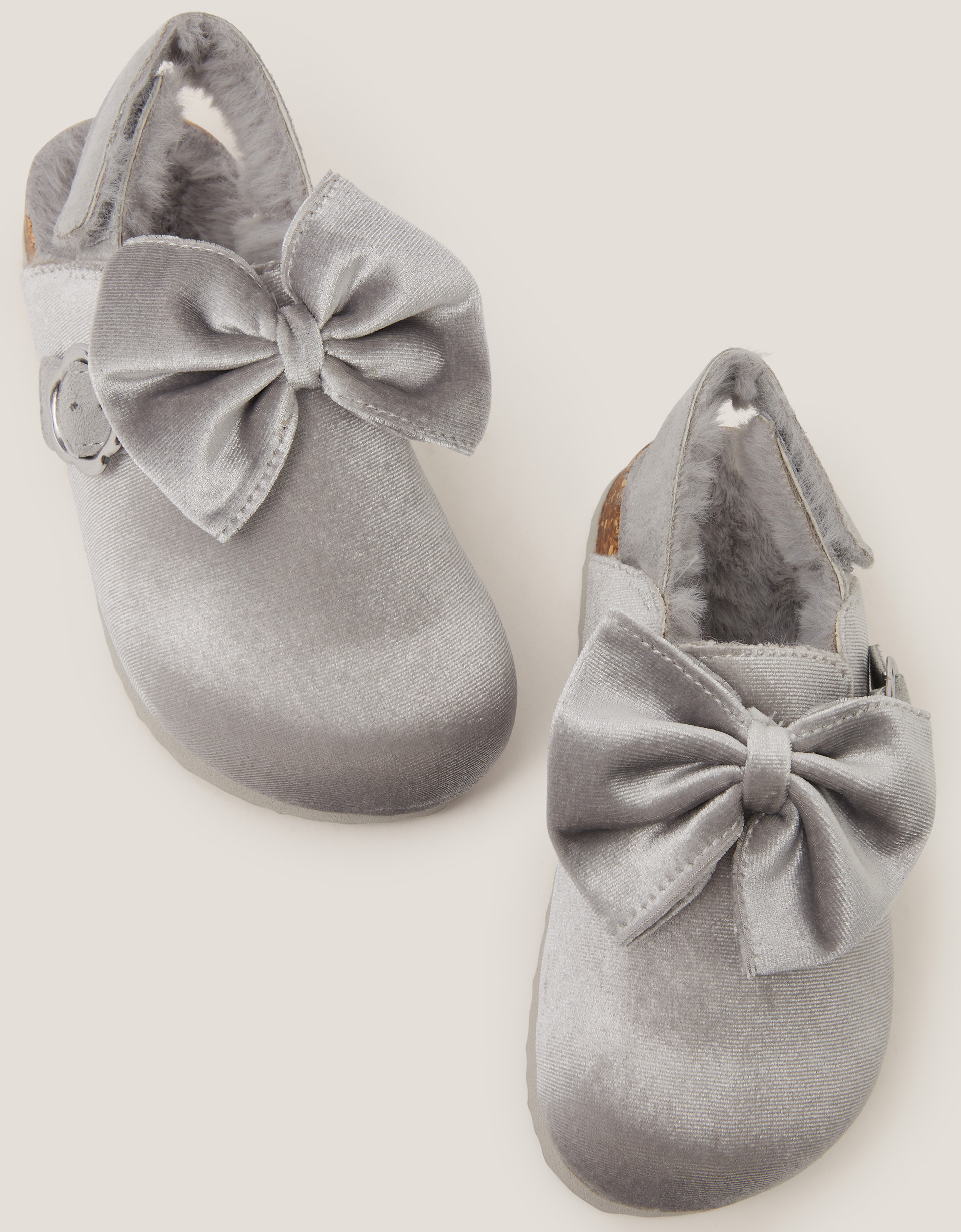 Monsoon Bow Velour Clogs, view 3