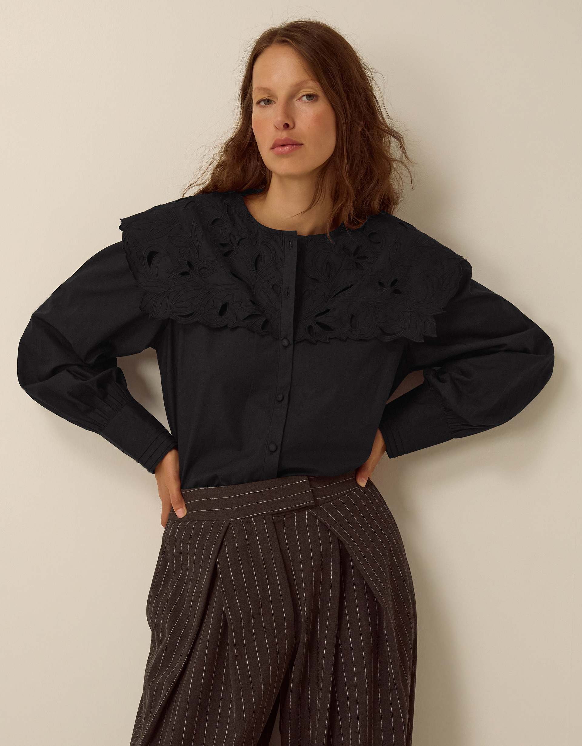 Monsoon Eliana Embroidered Square Collar Shirt
