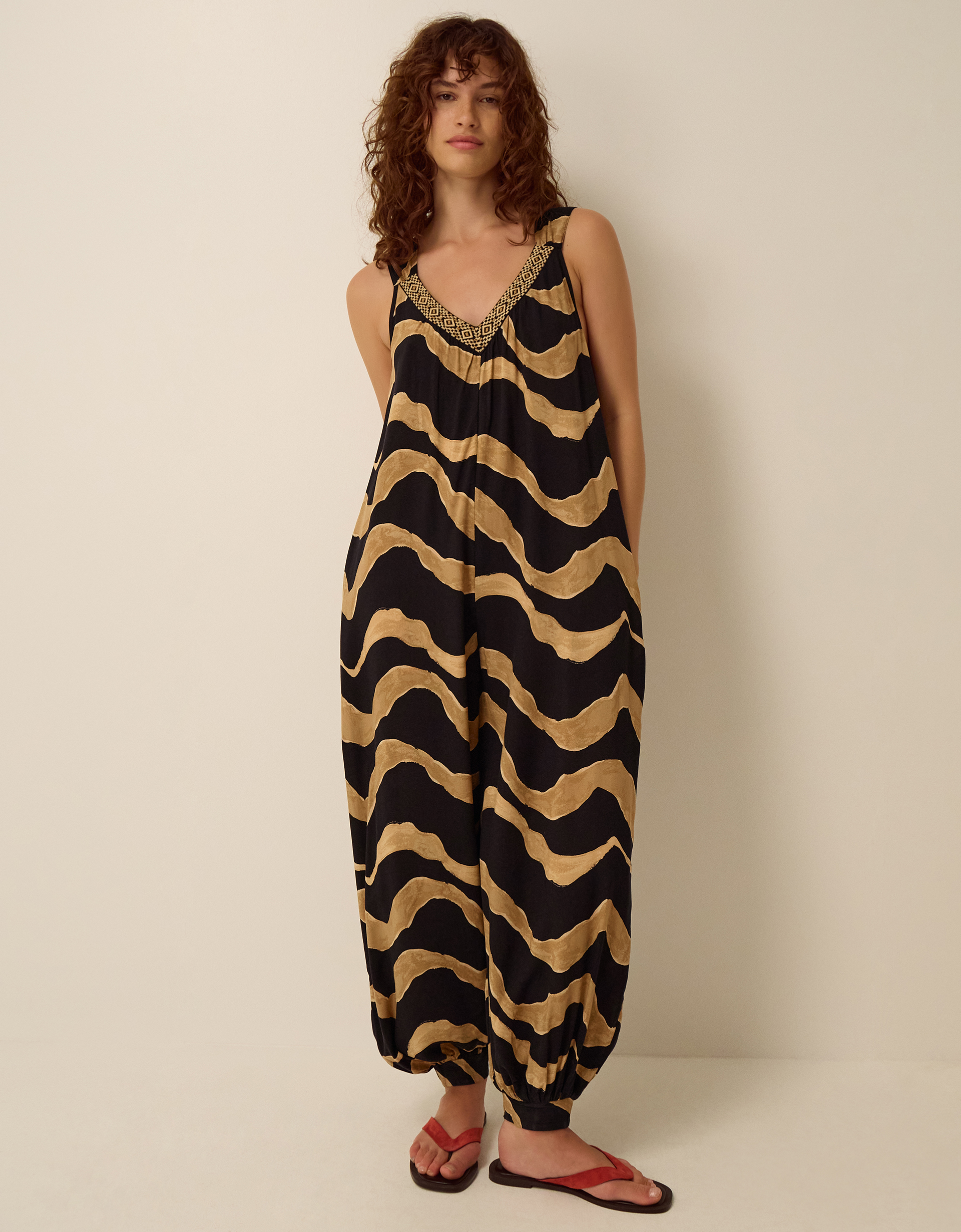 Monsoon Zahara Sleeveless Print Jumpsuit, view 5