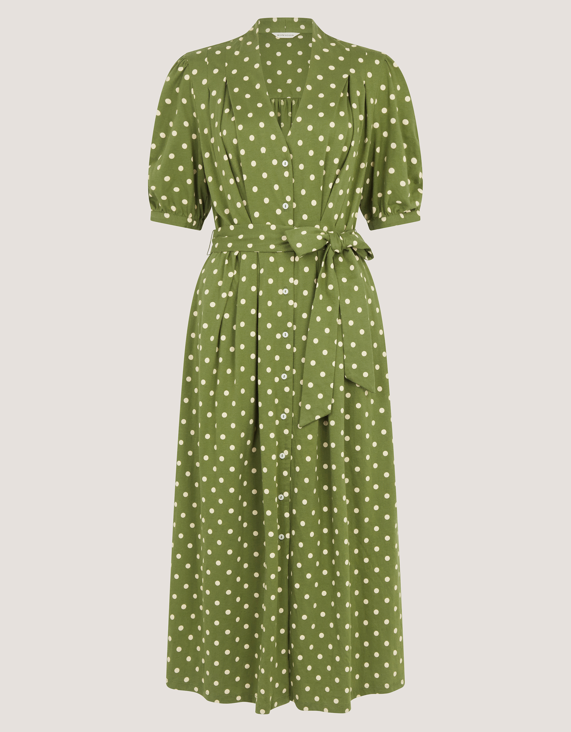 Monsoon Kasey Polka Dot Jersey Midi Dress, view 5