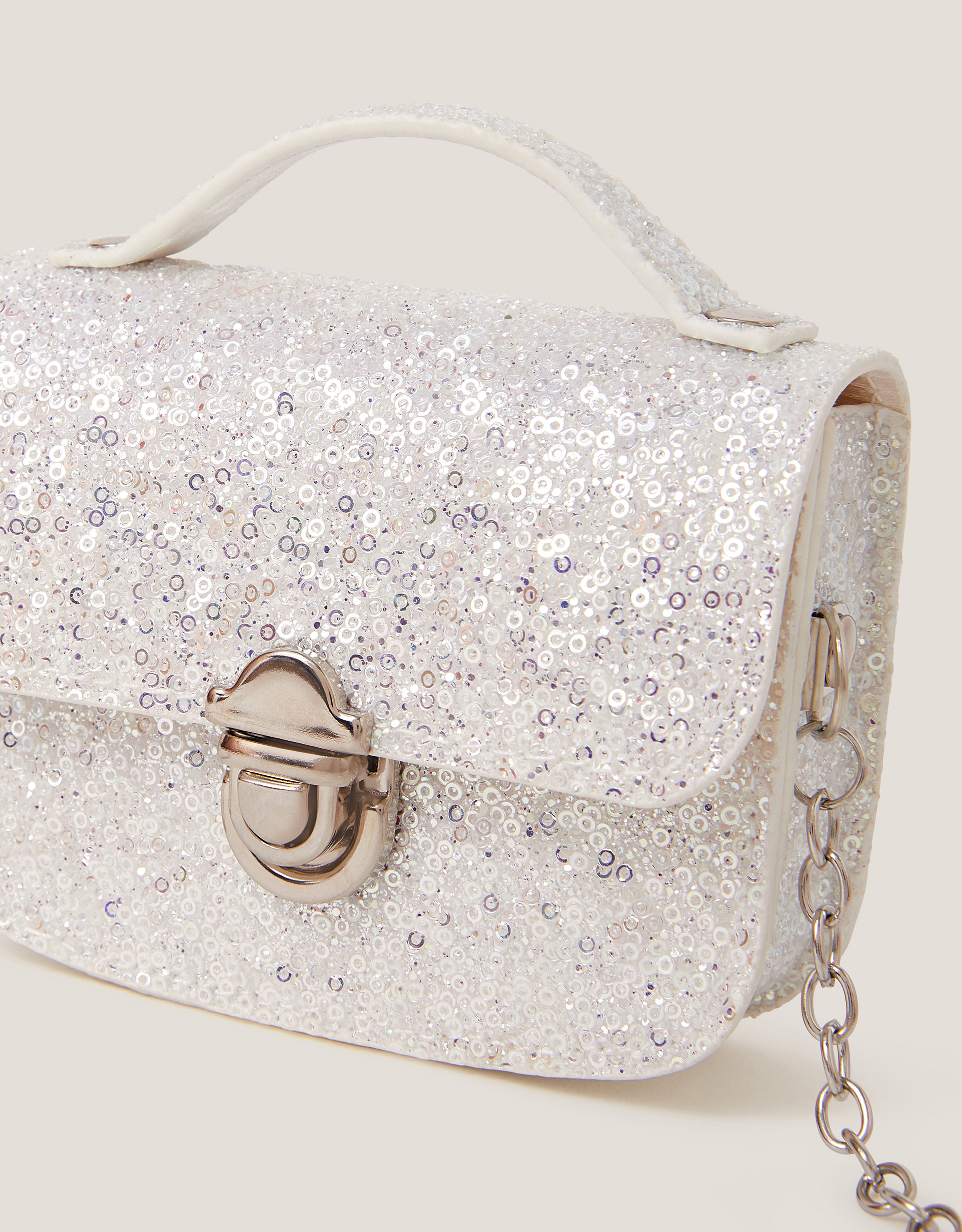 Monsoon Mini Glitter Push-Lock Bag, view 3