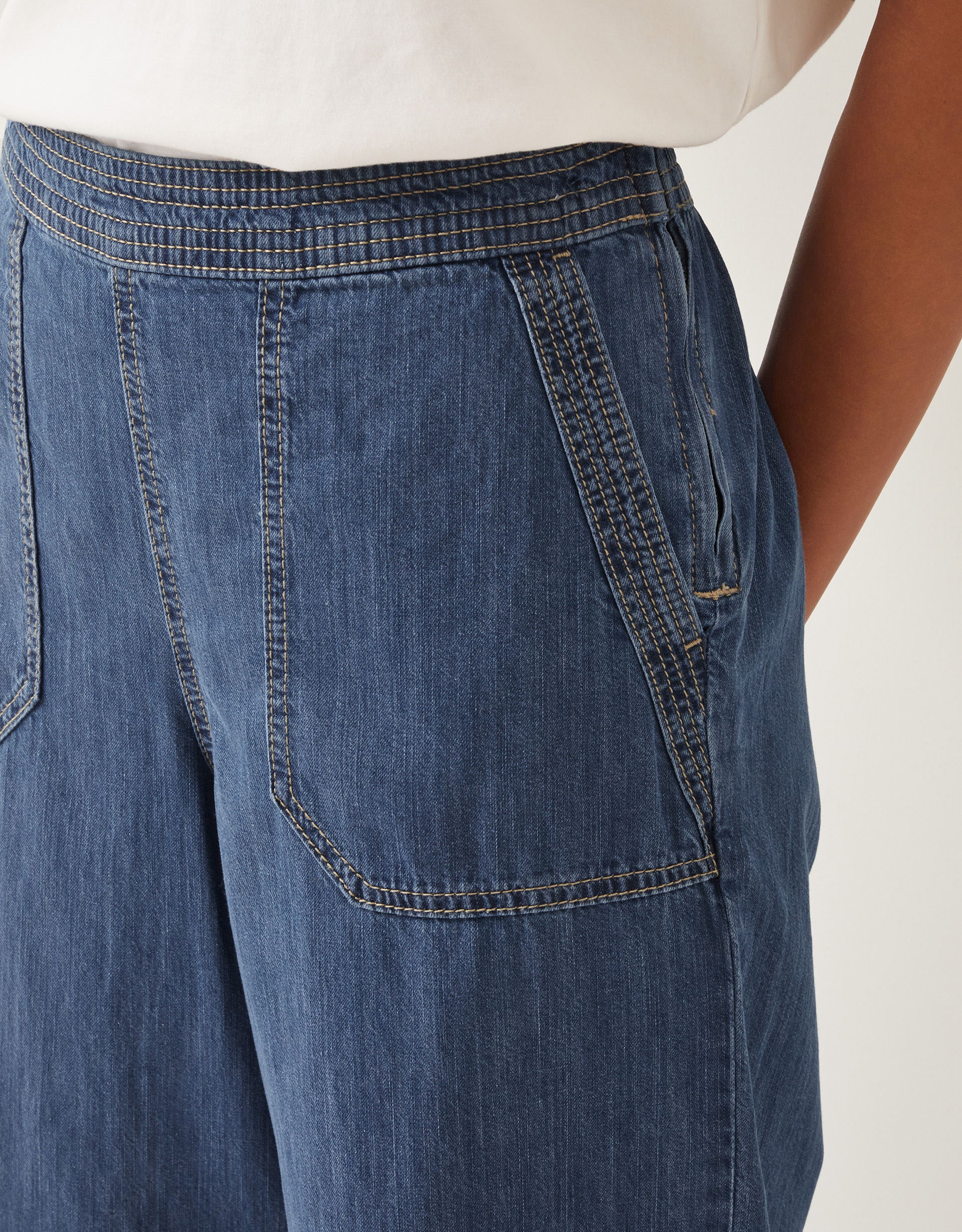 Monsoon Harper Regular Wide Leg Jeans, view 4