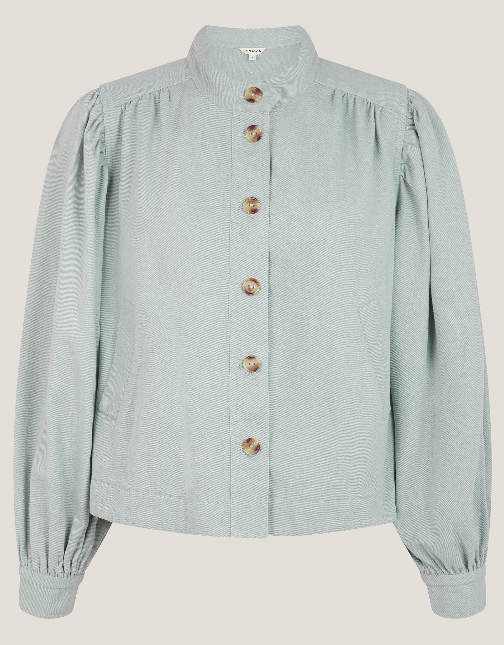 Monsoon Ciara Puff Sleeve Denim Jacket, view 5