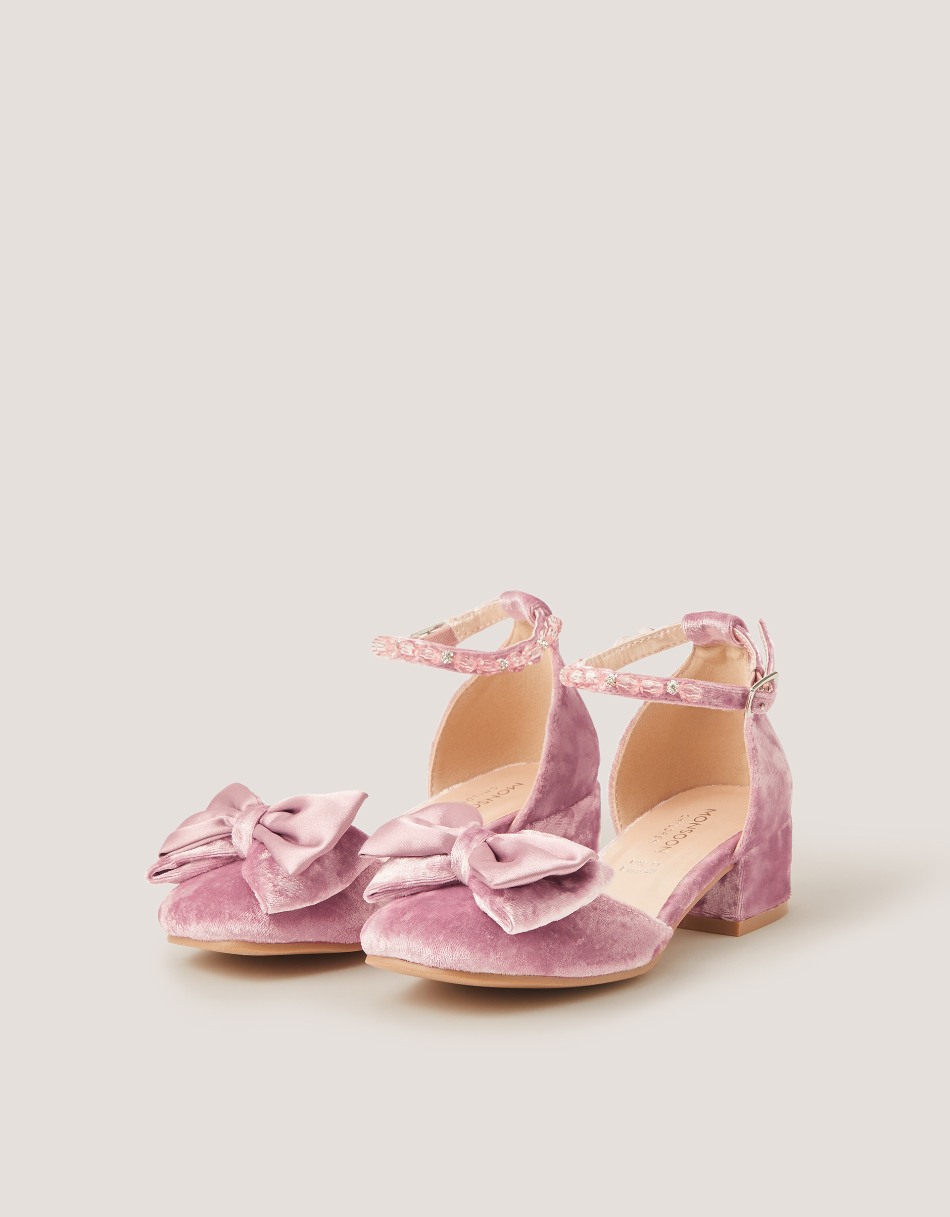 Monsoon Crushed Velvet Two-Part Heels
