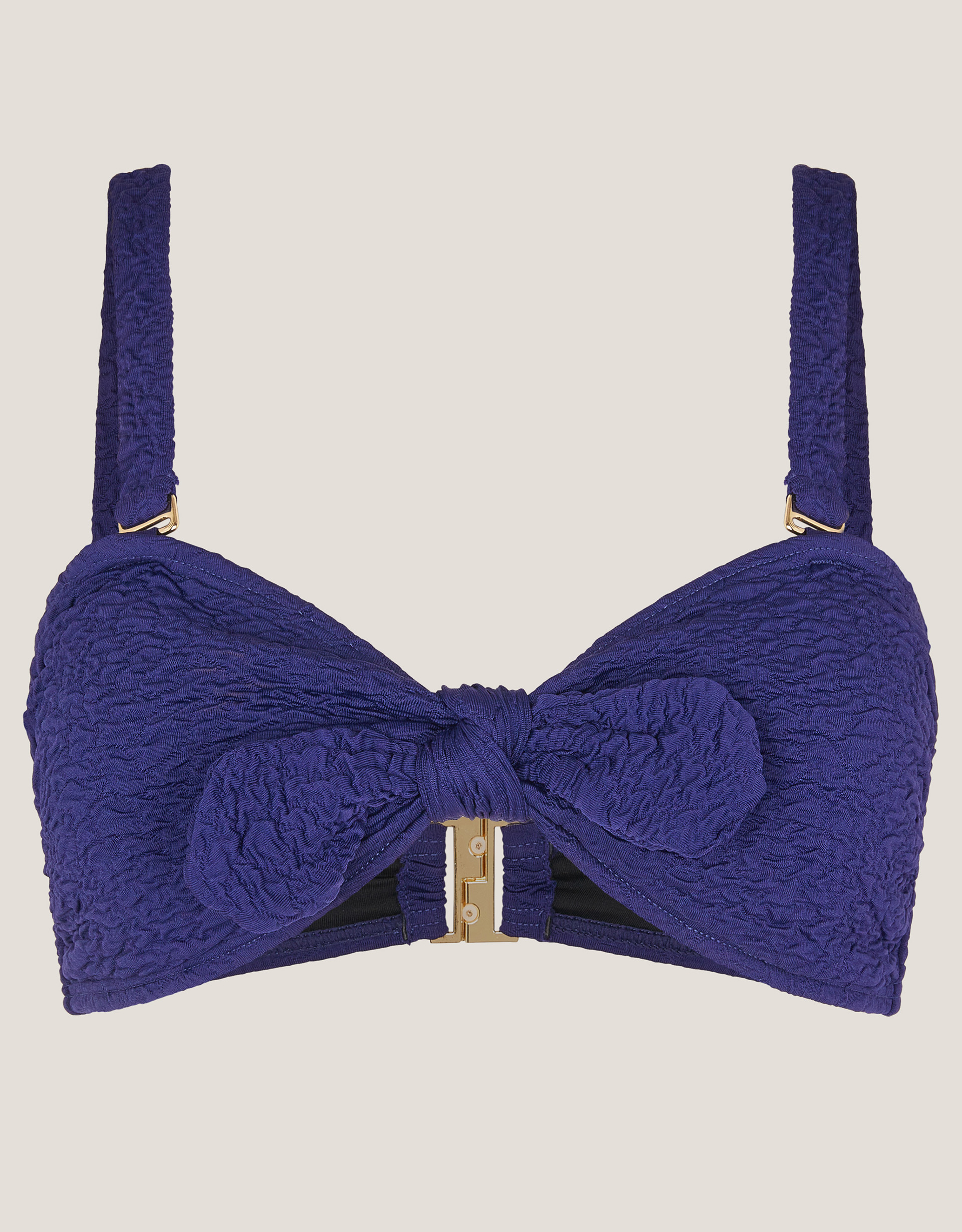 Monsoon Kyla Tie Front Bandeau Bikini Top, view 6