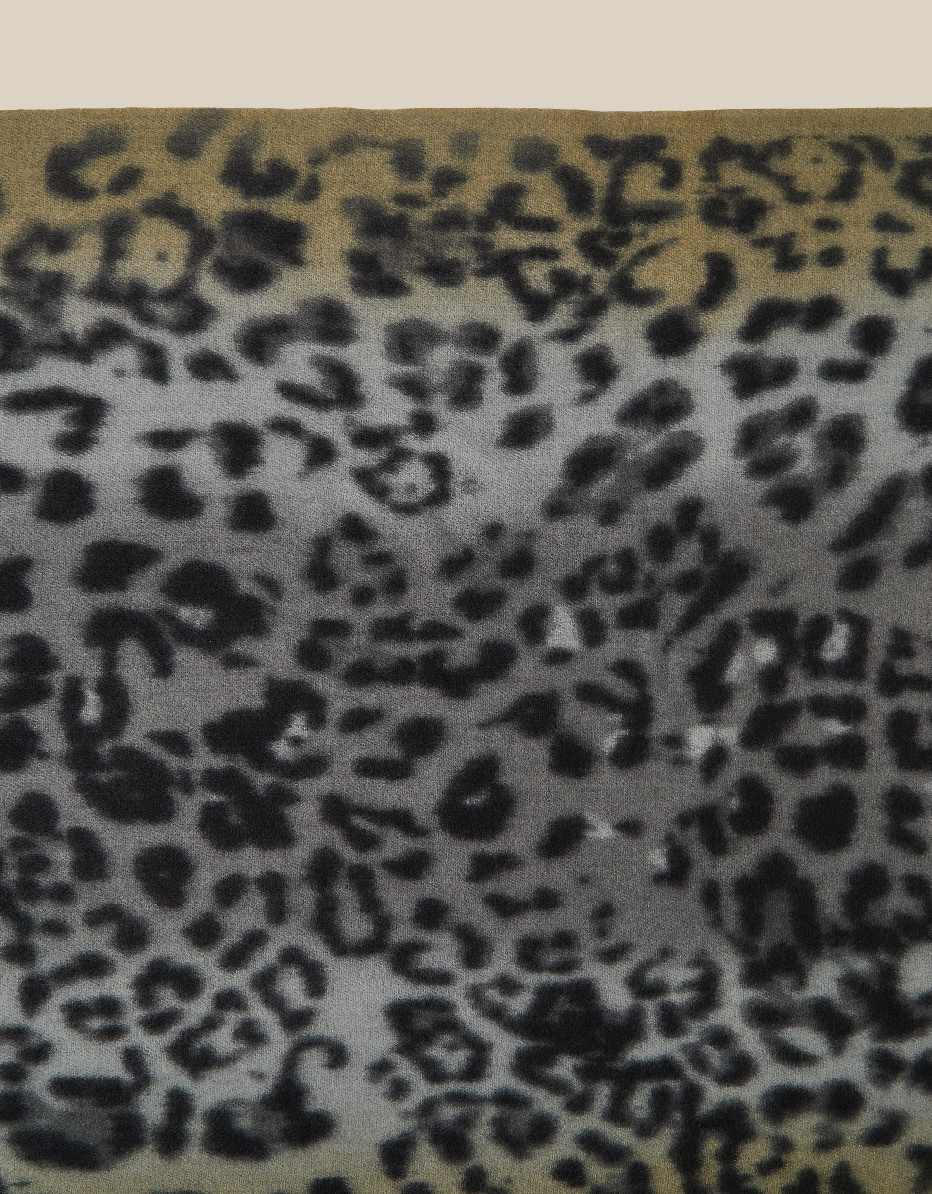 Monsoon Archi Animal Print Tassel Scarf in Grey, view 3