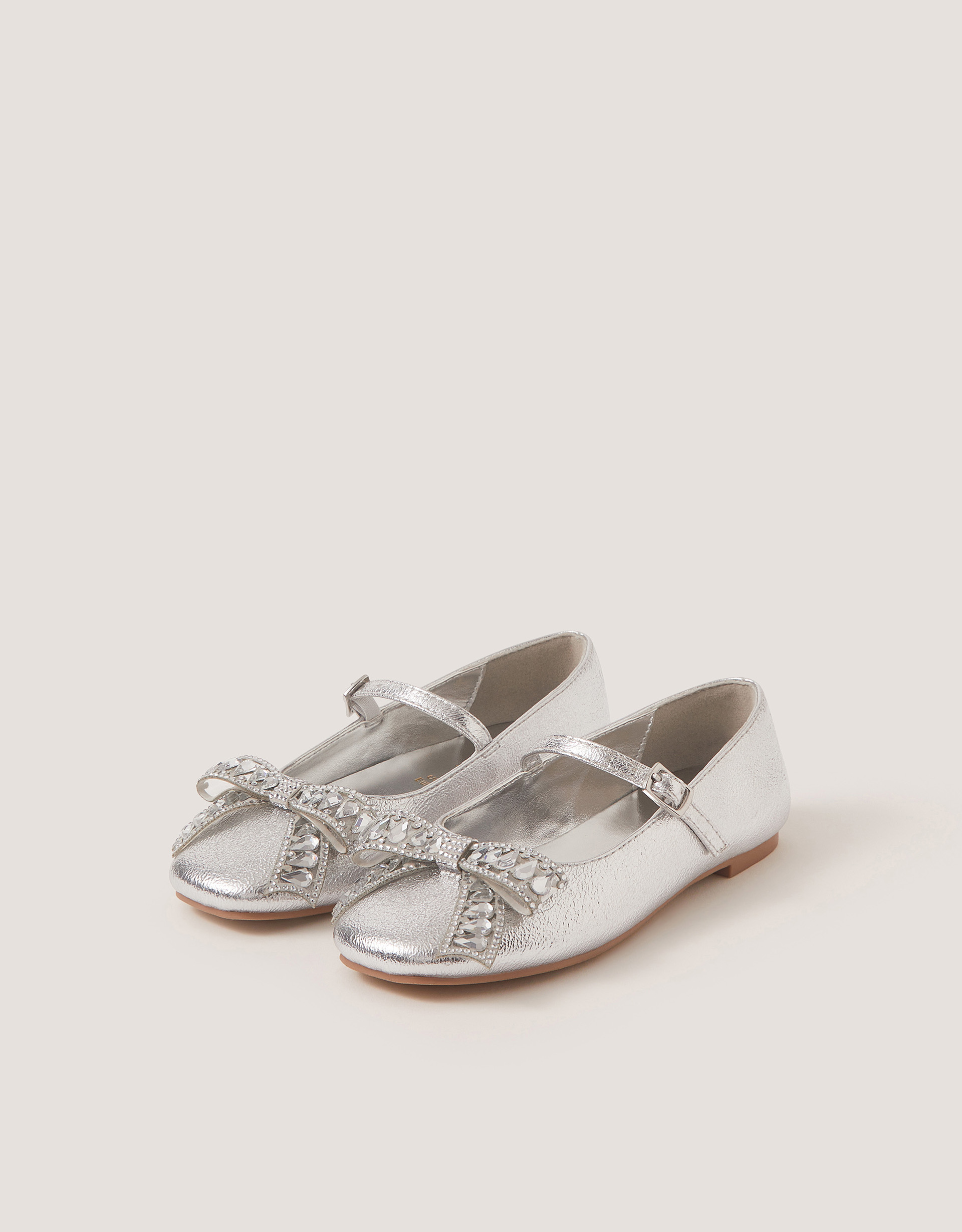 Monsoon Gemstone Bow Ballet Flats