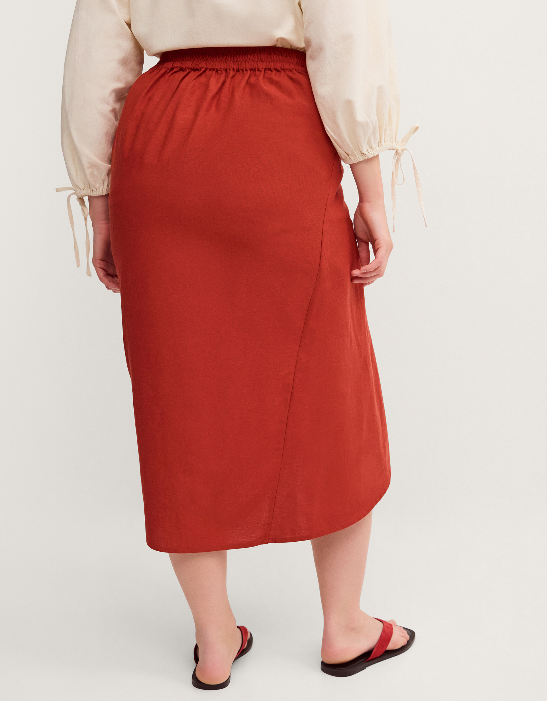 Monsoon Callie Thorpe x Monsoon Linen Blend Sarong Skirt, view 3