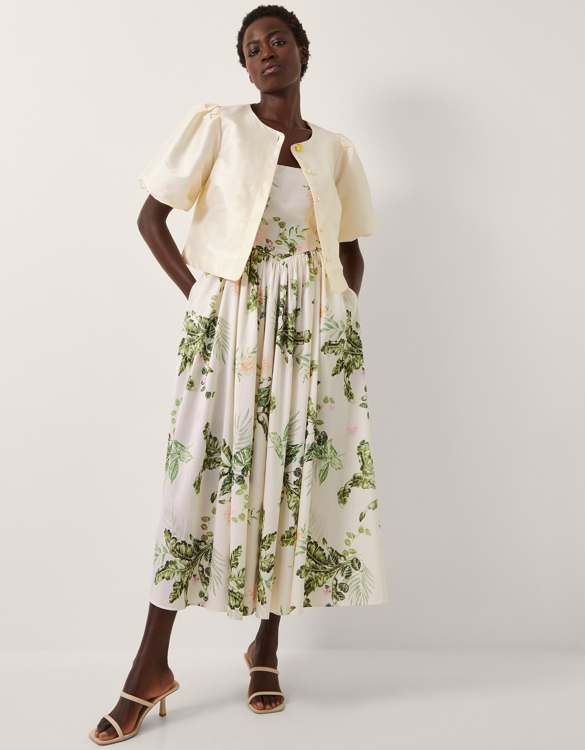 Monsoon Anne Puff Sleeve Jacket, view 2