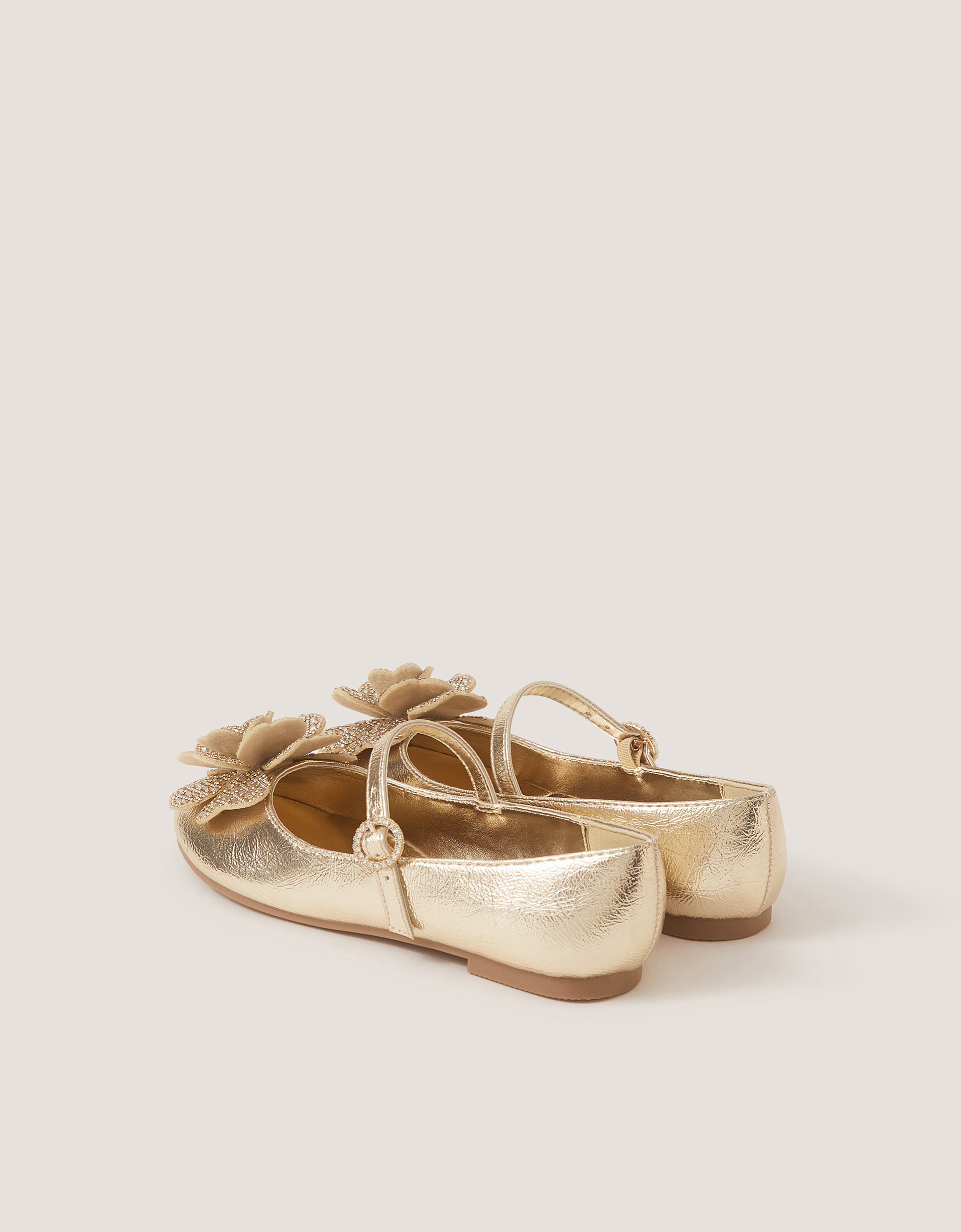 Monsoon Rhinestone Flower Mary Jane Ballet Flats, view 3