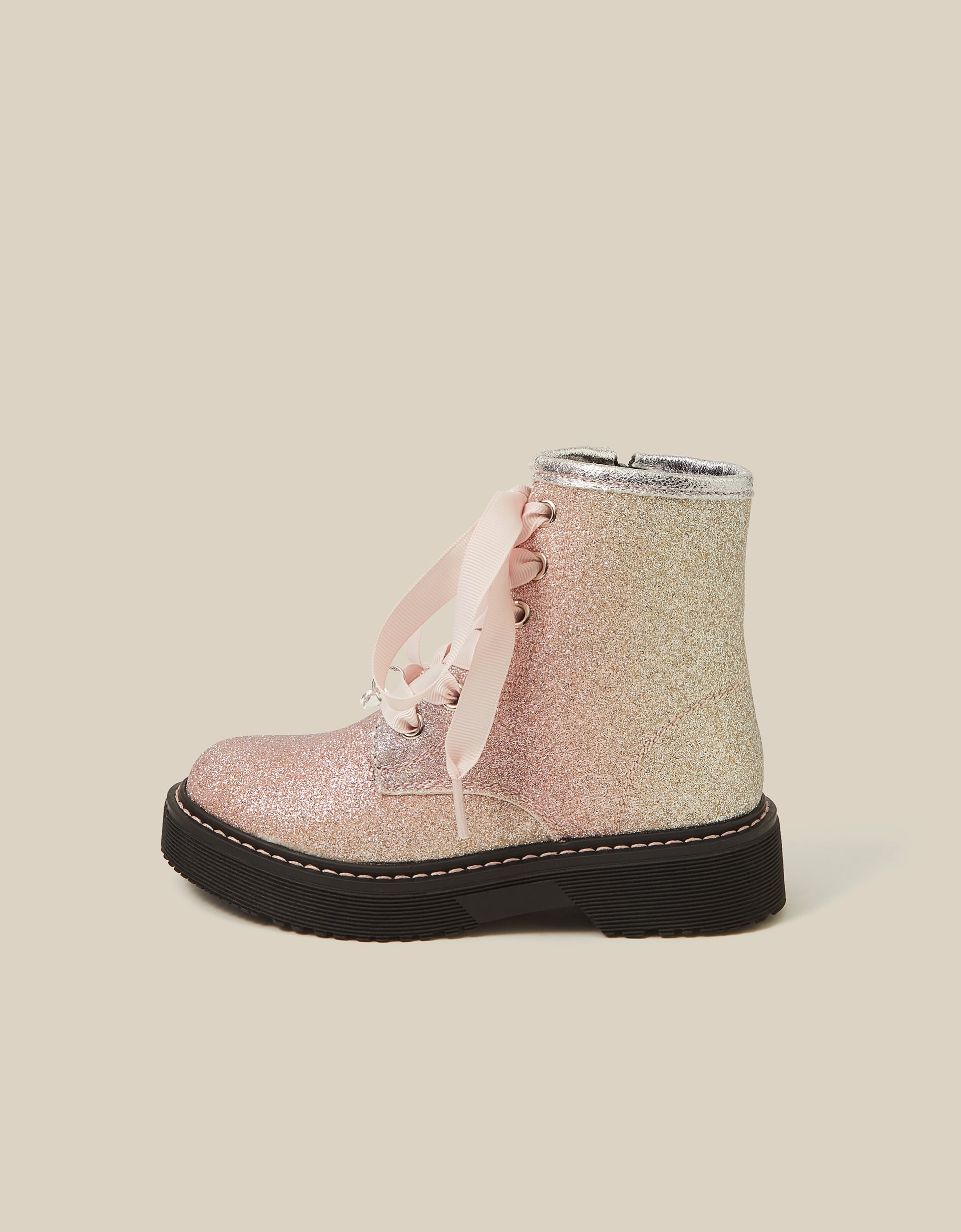 Monsoon Ombré Glitter Lace-Up Boots, view 2