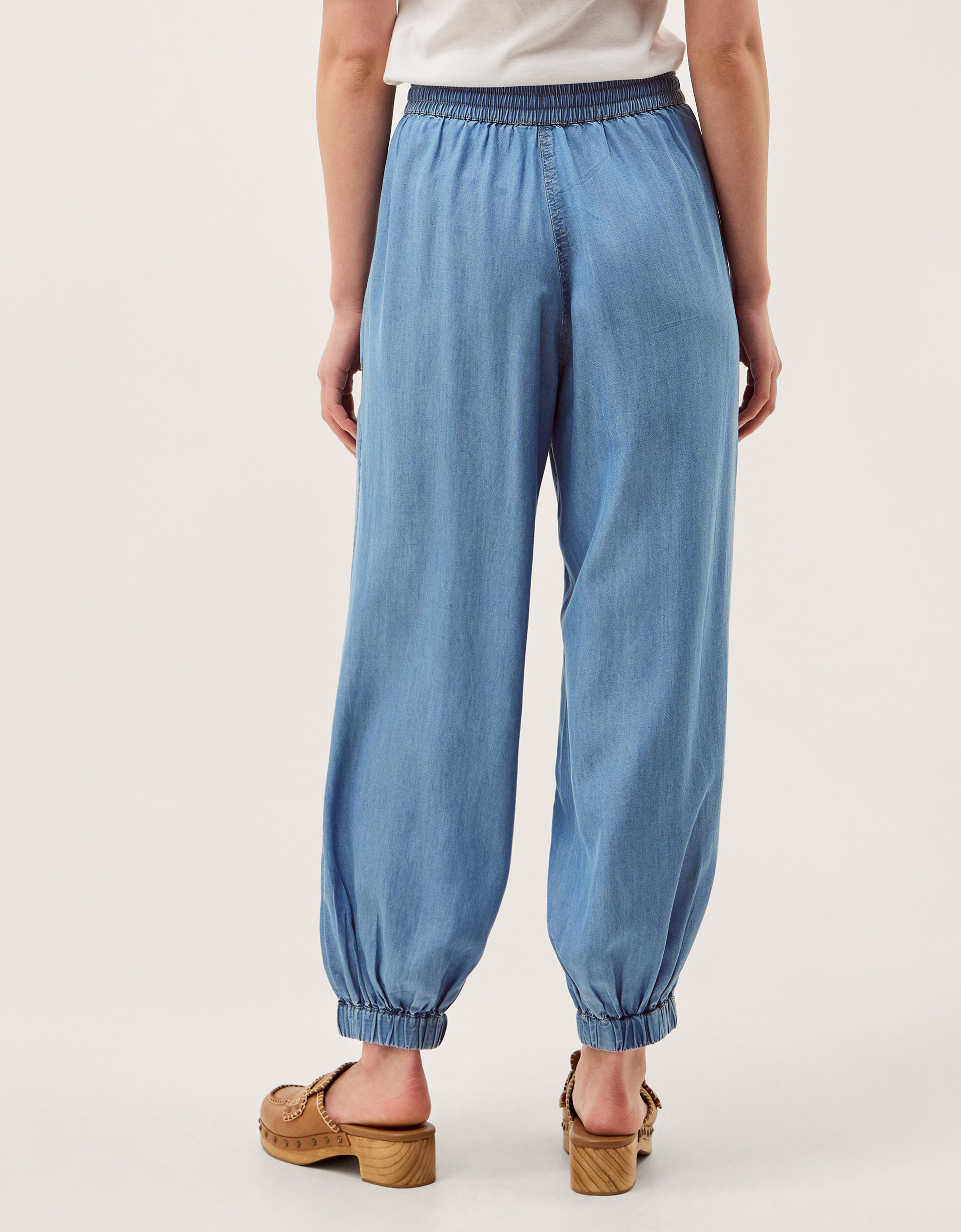 Monsoon Daria Chambray Balloon Trousers, view 2