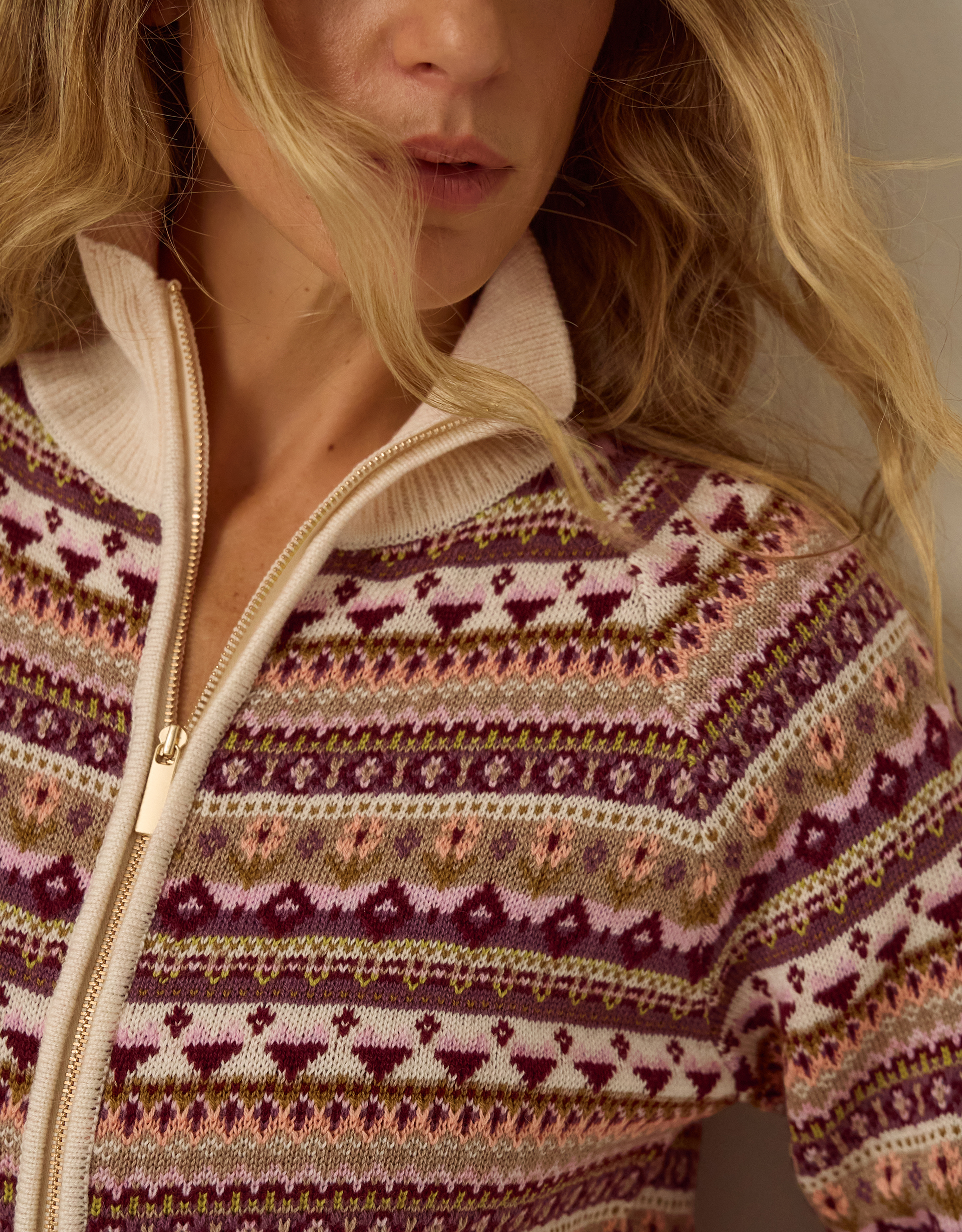 Monsoon Fie Fair Isle Cardigan, view 2