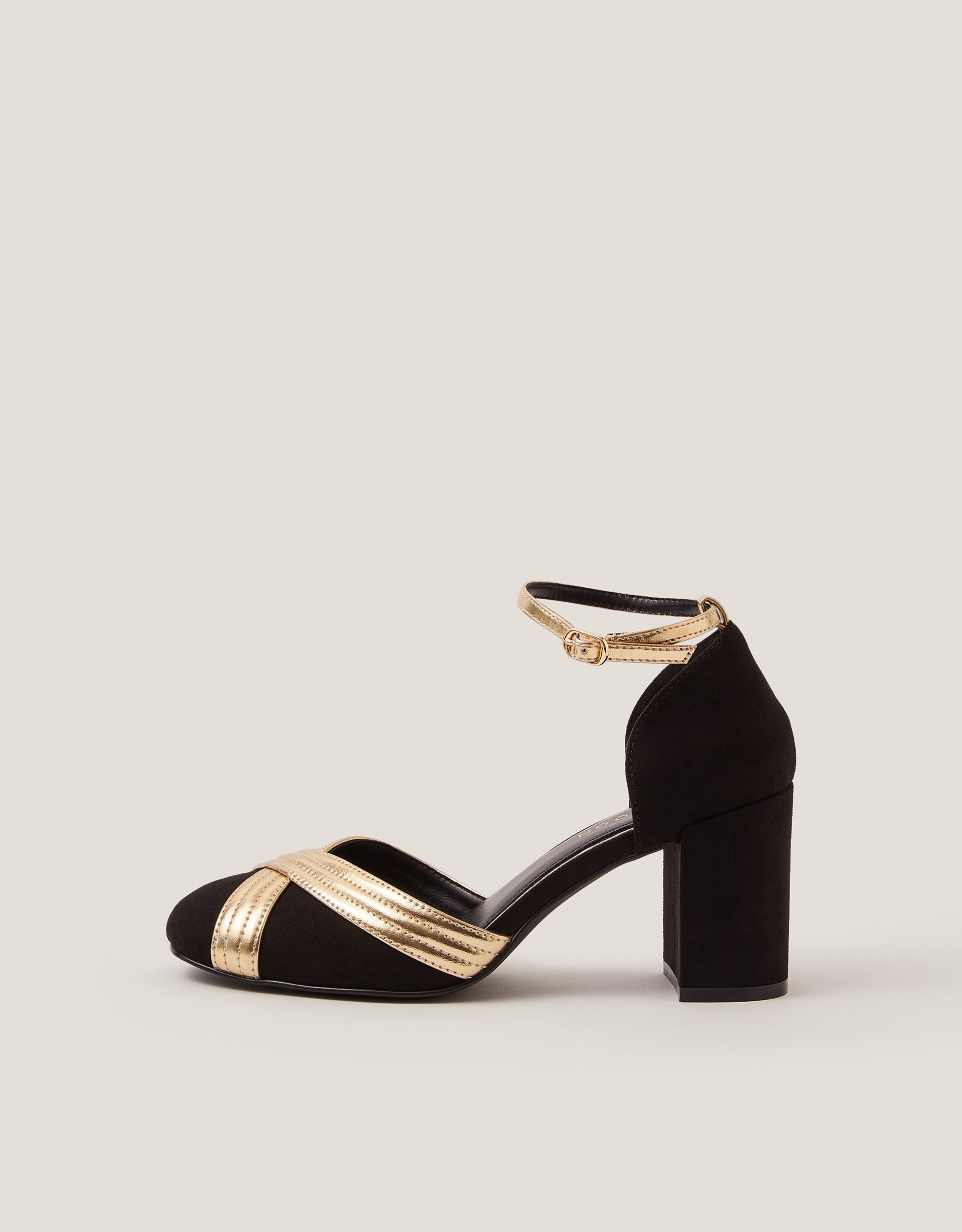 Monsoon Joy Metallic Crossover Heels, view 2