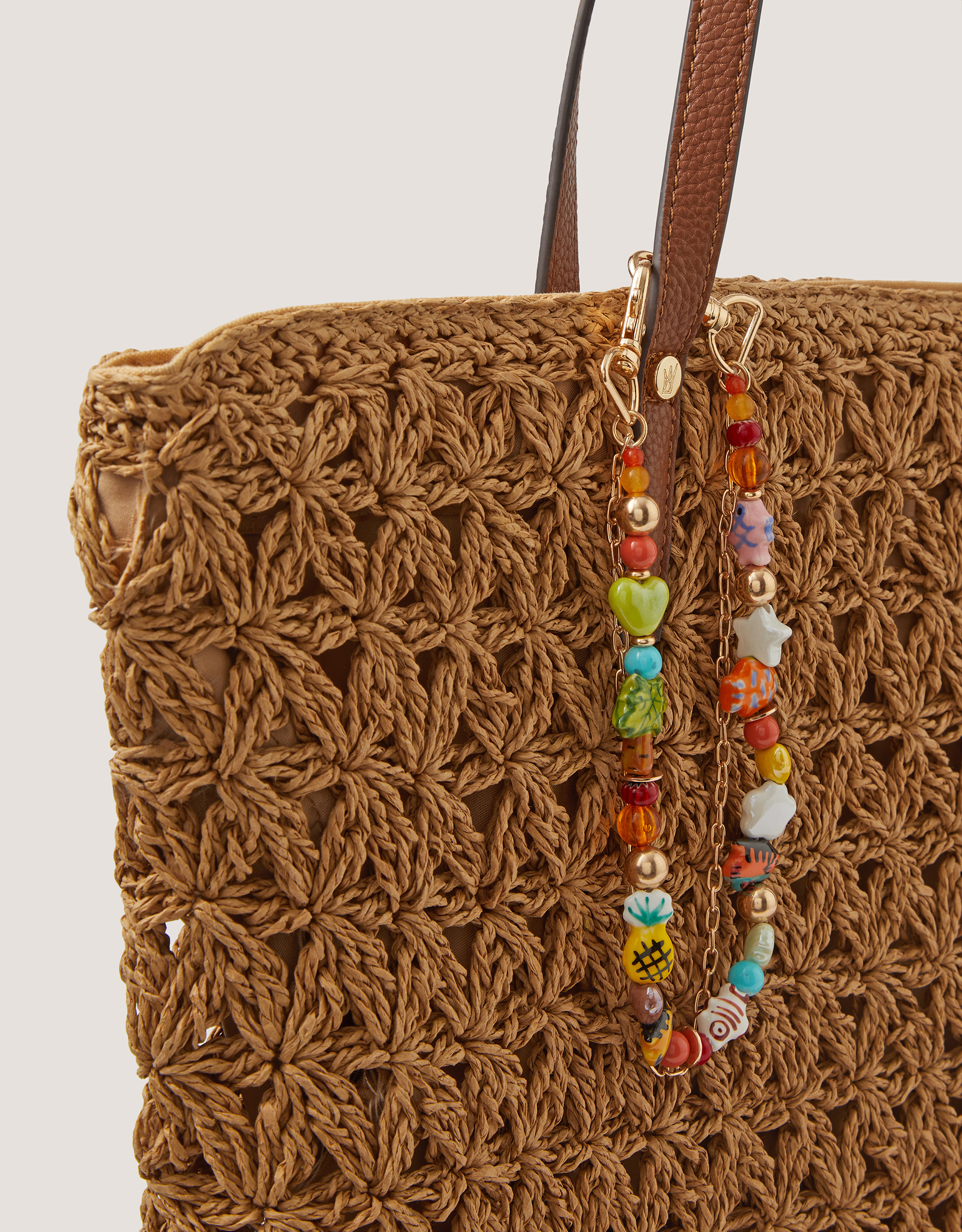 Monsoon Tropical Beaded Bag Charm, view 3