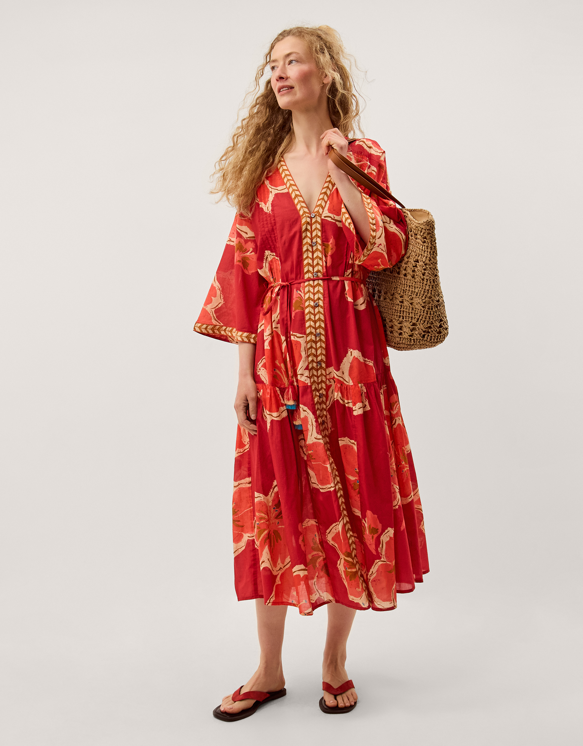 Monsoon Yasmin Floral Midi Tunic Dress