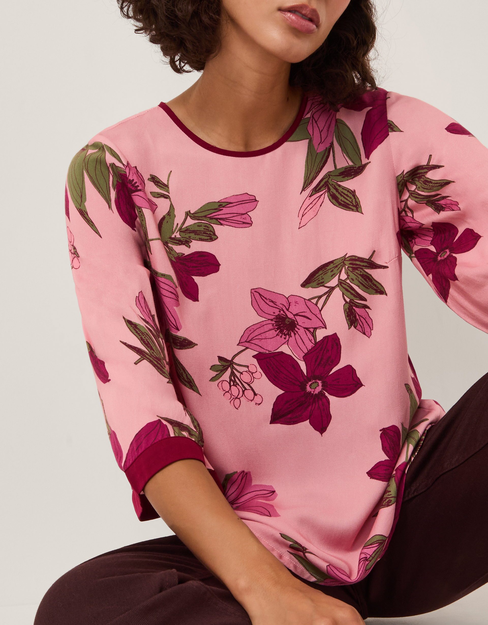 Monsoon Clemmie Floral Print Top