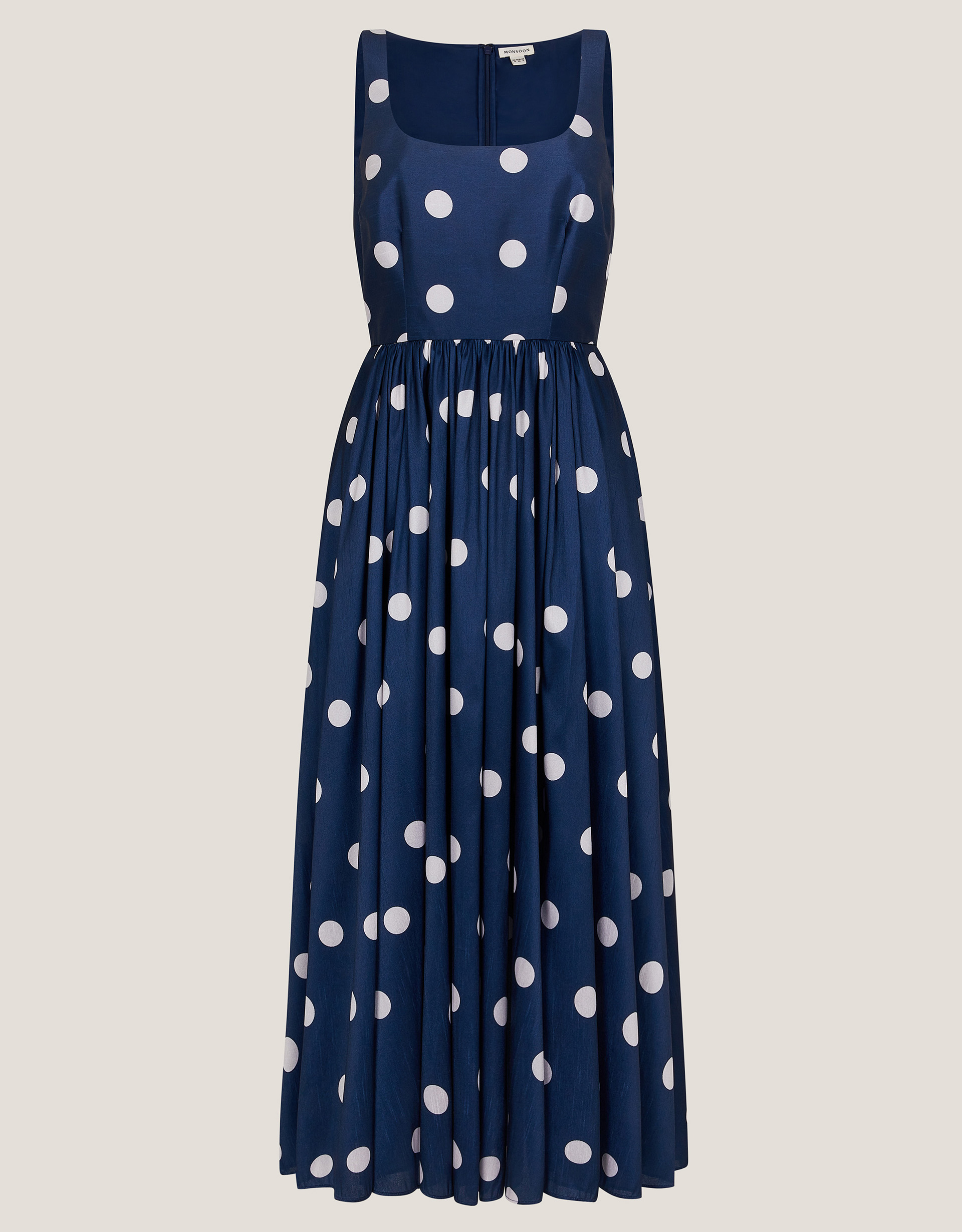 Monsoon Sicily Fit and Flare Midi Dress in Blue, view 6